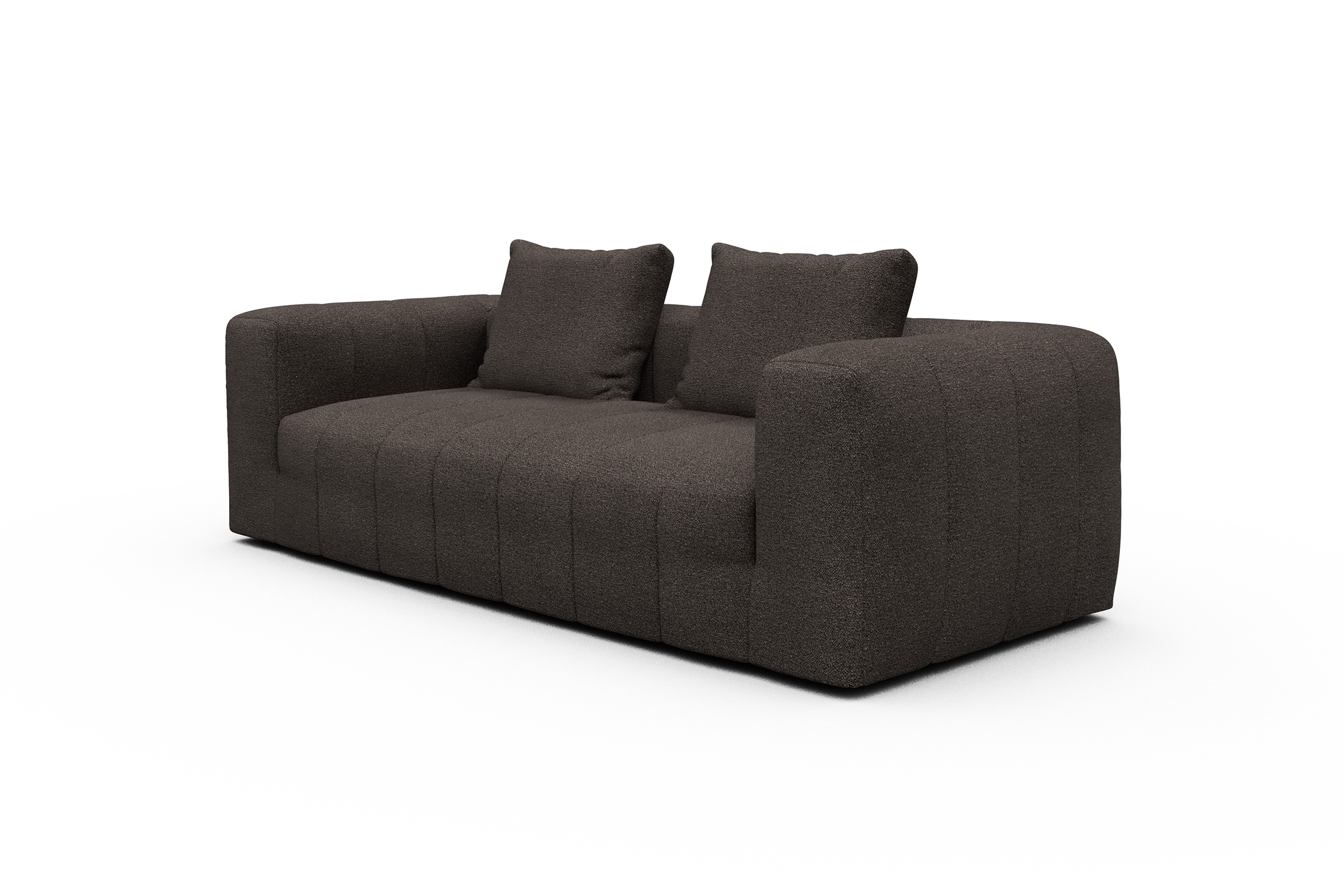 Sofa Hugo 3-Sitzer Boucle-Taupe