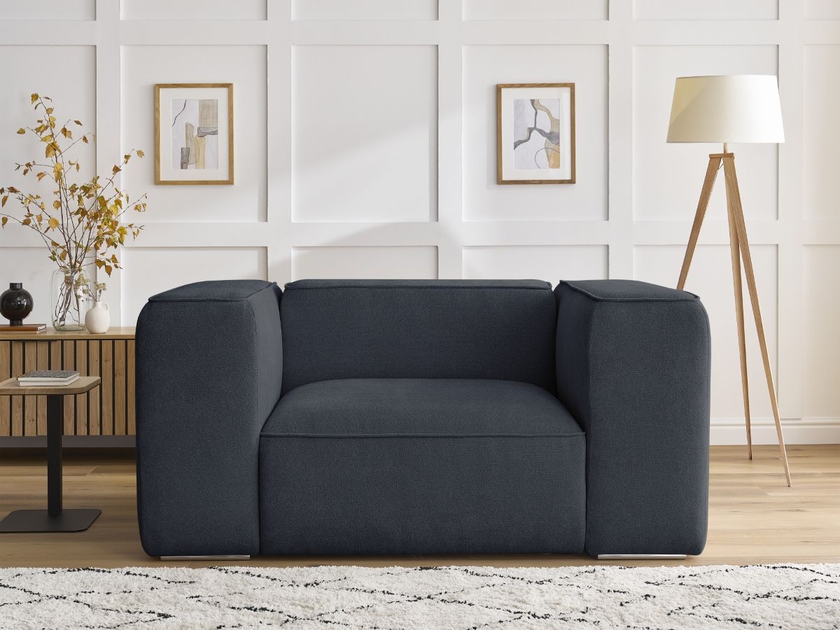 Bobochic Zephyr Sessel Strukturstoff Dunkelblau