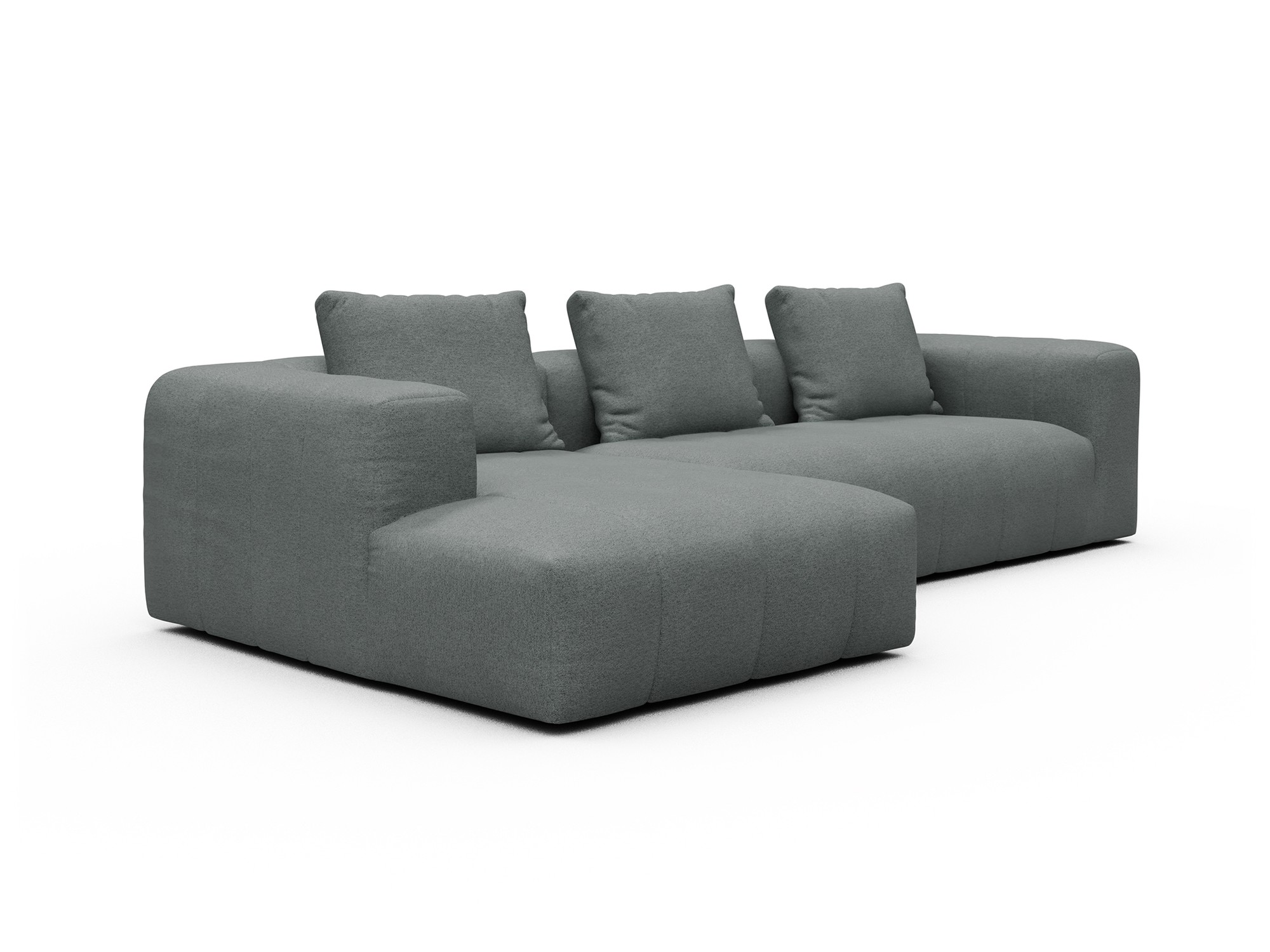 Hugo 2,5-Sitzer Armlehne rechts mit Chaiselongue Denari-Soft-Grey moebelfaktor