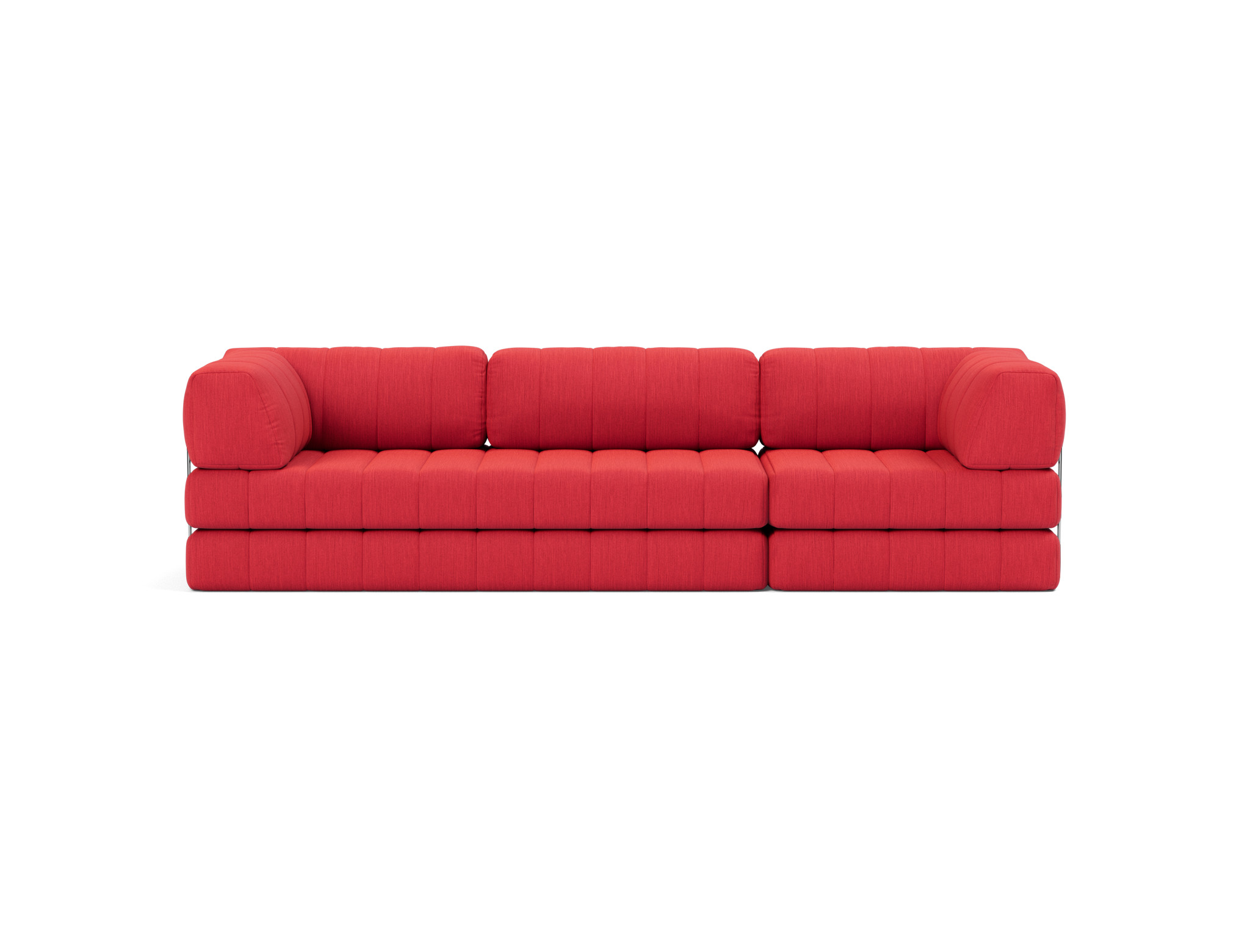Schlafsofa CozyPad Grand mit Armlehnen Flachgewebe Elegance 511-Red