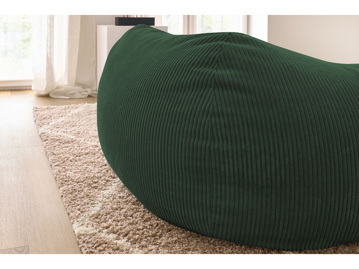 Bobochic Voltaire Pouf 120 × 70 cm Cordsamt Grün