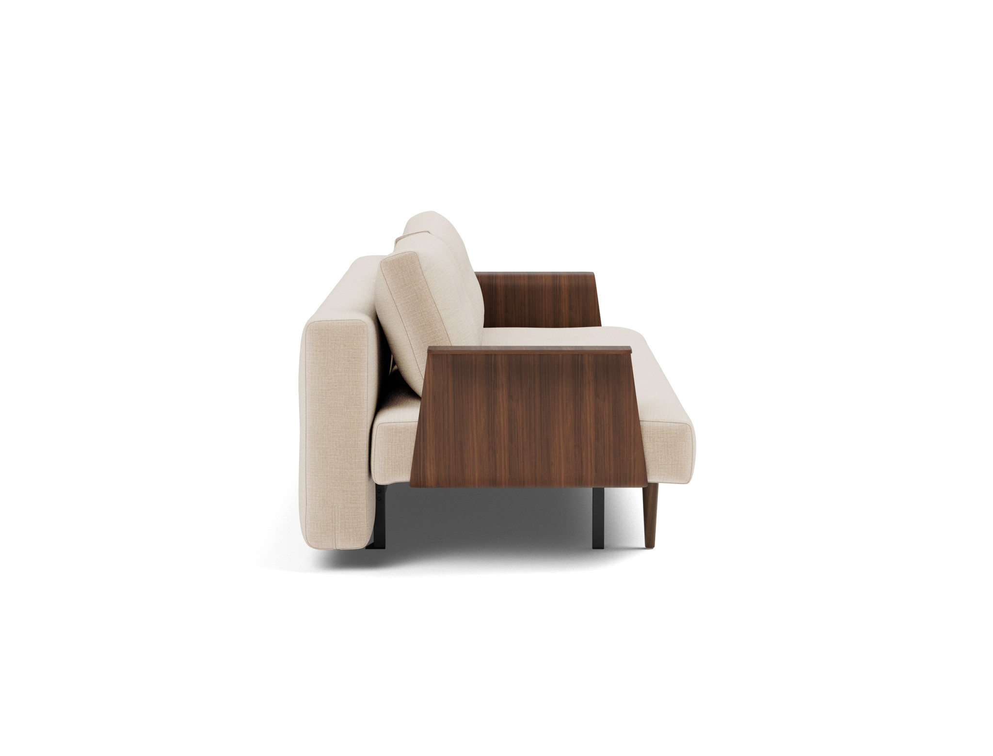 Schlafsofa Recast mit Armlehnen Chenille Esina 410-Almond-Beige