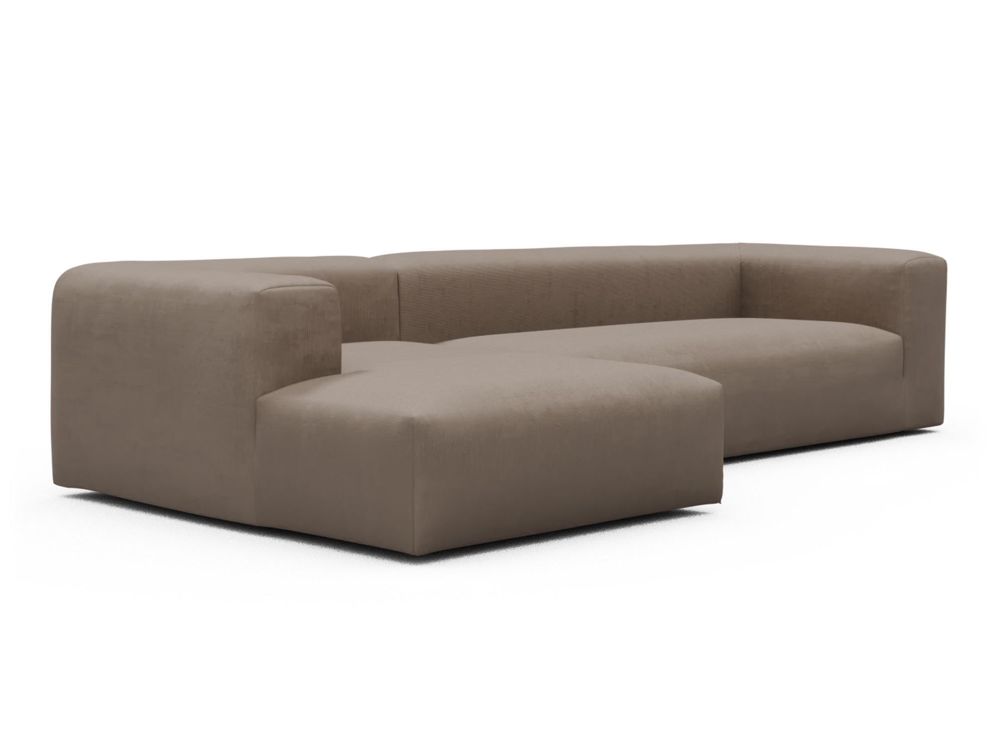 Skandi Home Ecksofa Fred Chaiselongue links mit 2,5-Sitzer Cordufine-Biege moebelfaktor