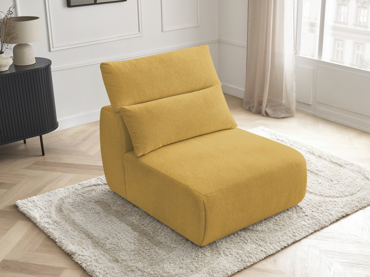 Bobochic Jana Sofamodul 1-Sitzer Melange-Stoff Gelb