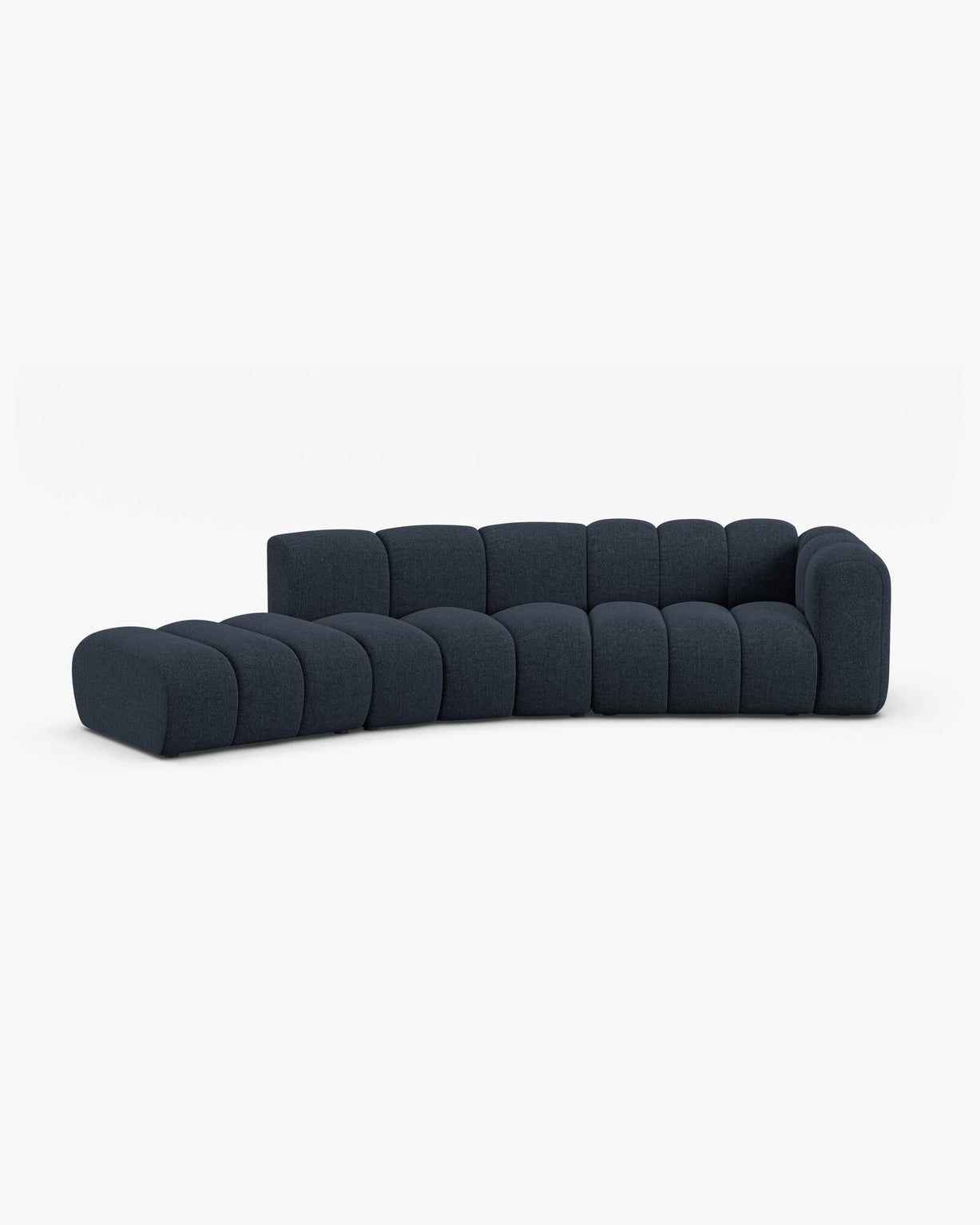 Micadoni Modulares Sofa Lupine 5-Sitzer Links Chenille Eden Marineblau
