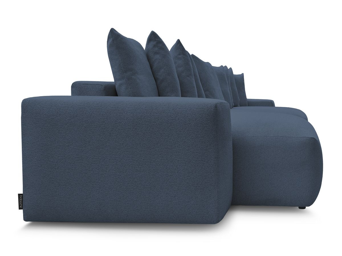 Bobochic Voltaire Wohnlandschaft 420 × 174 cm Melange-Stoff Dunkelblau