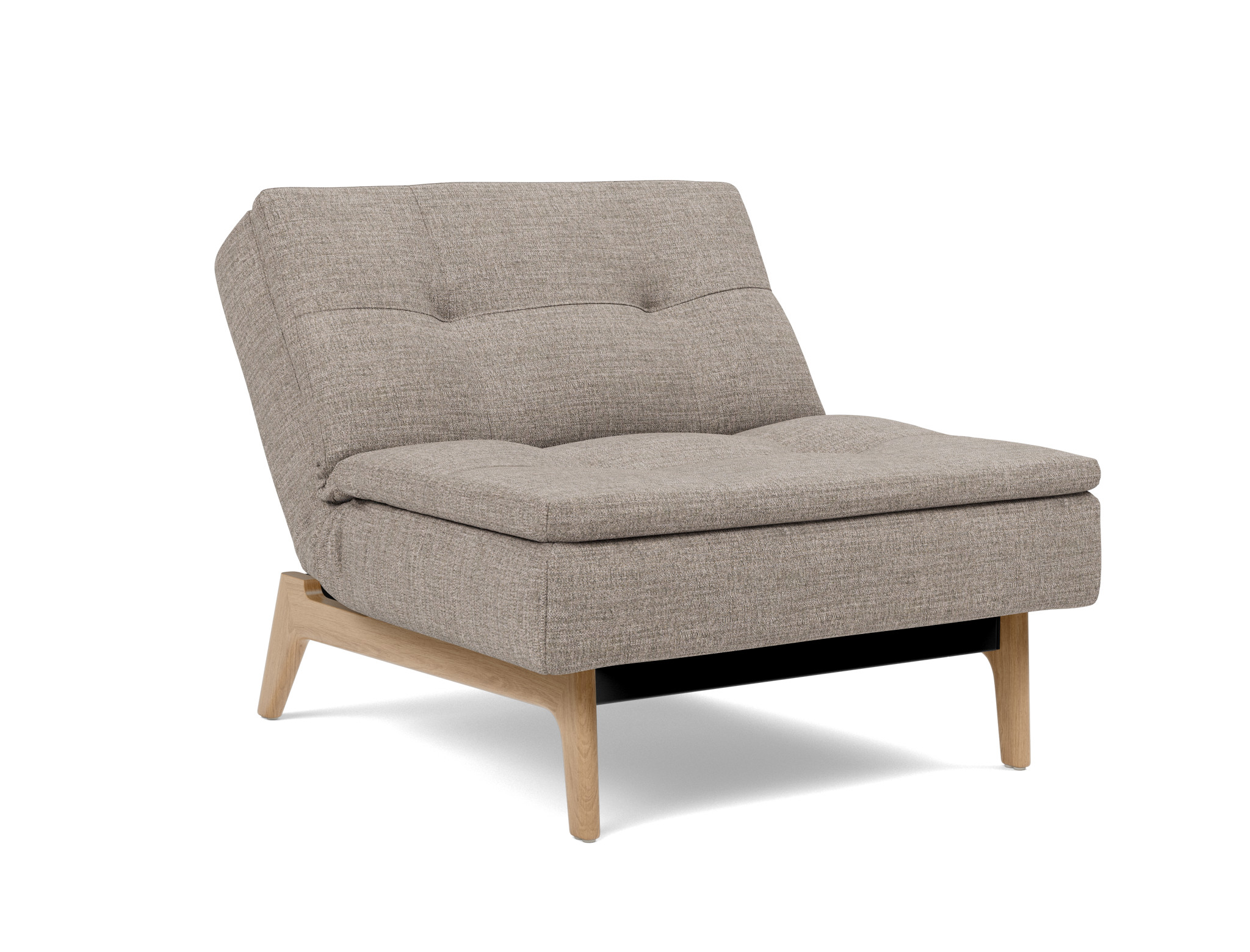 Sessel Dublexo Chenille Yuveno 472-Warm-Grey Beine Eiche