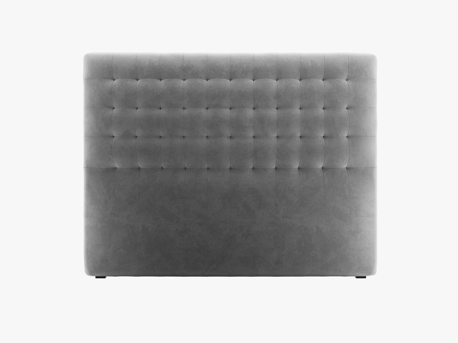 Micadoni Nova Samtiger Kopfteil 120 cm (H 120 cm) Samt Paris Grau 160x120