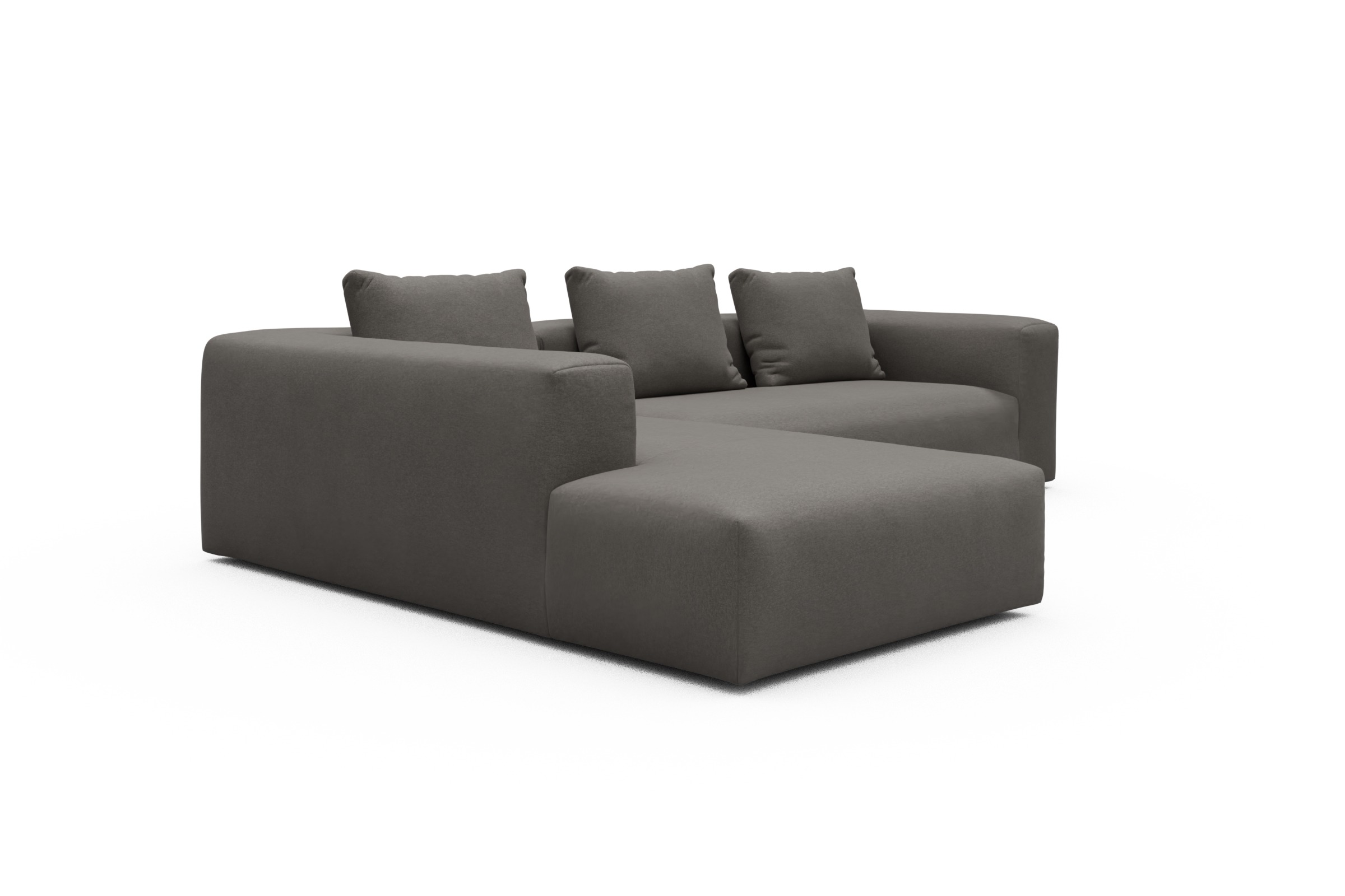 Ecksofa Fred Relax-Ecke links mit 2,5-Sitzer Satya-Taupe