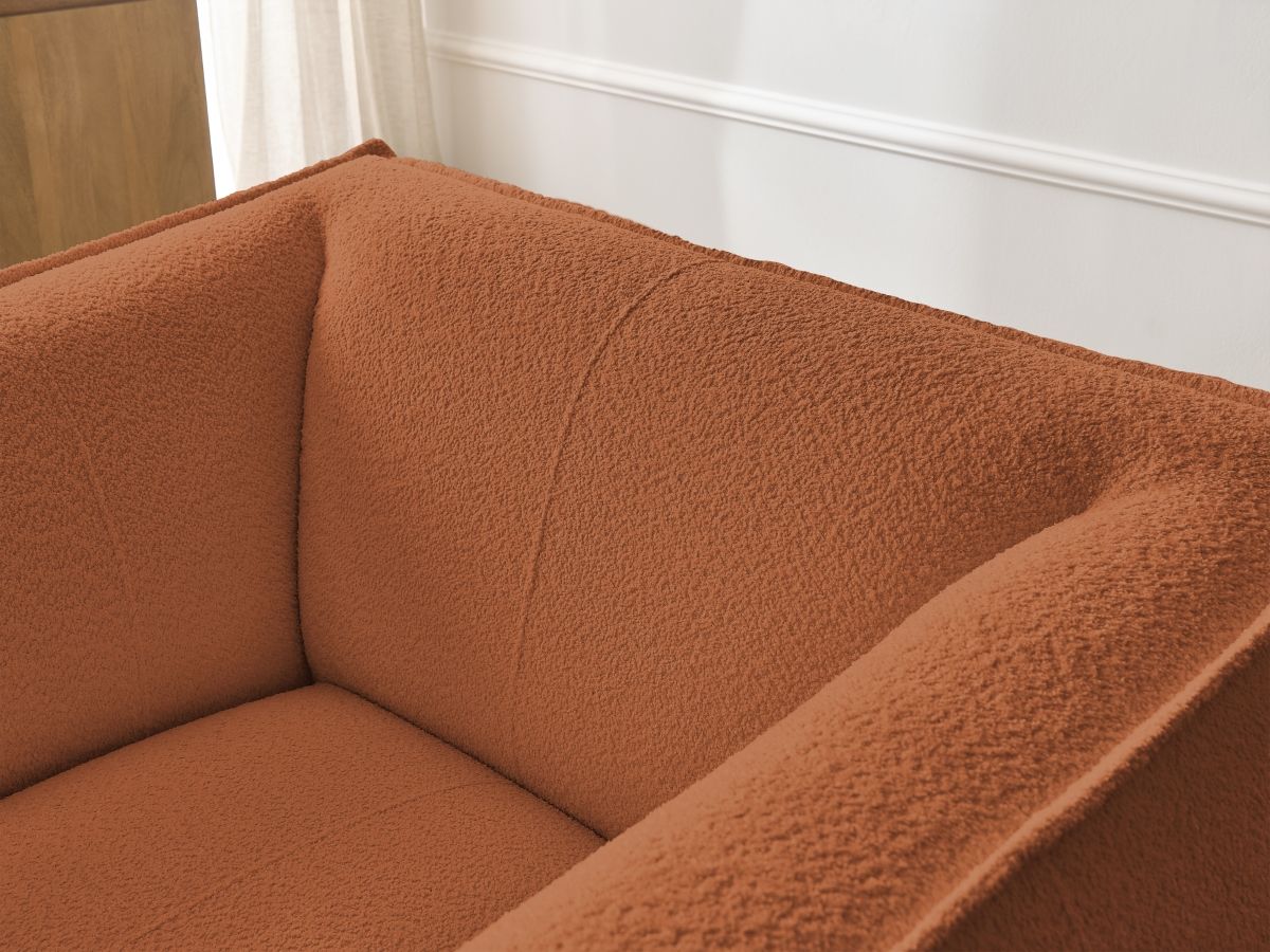 Bobochic Giorgia Sessel Bouclé-Stoff Orange