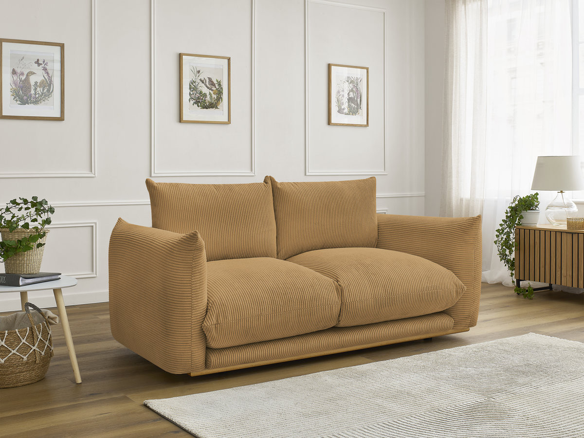 Bobochic Ernest Sofa 2-Sitzer Cordsamt Gelb
