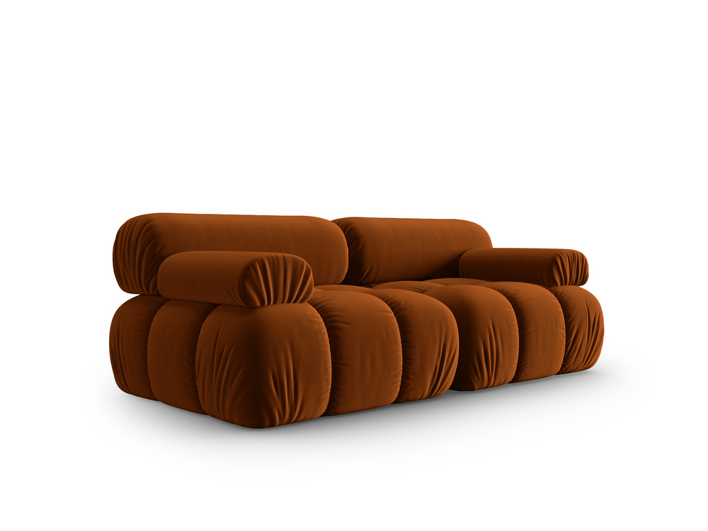 Cosmopolitan Design Sofa Cortina 2-Sitzer Samt Bluvel Terrakotta