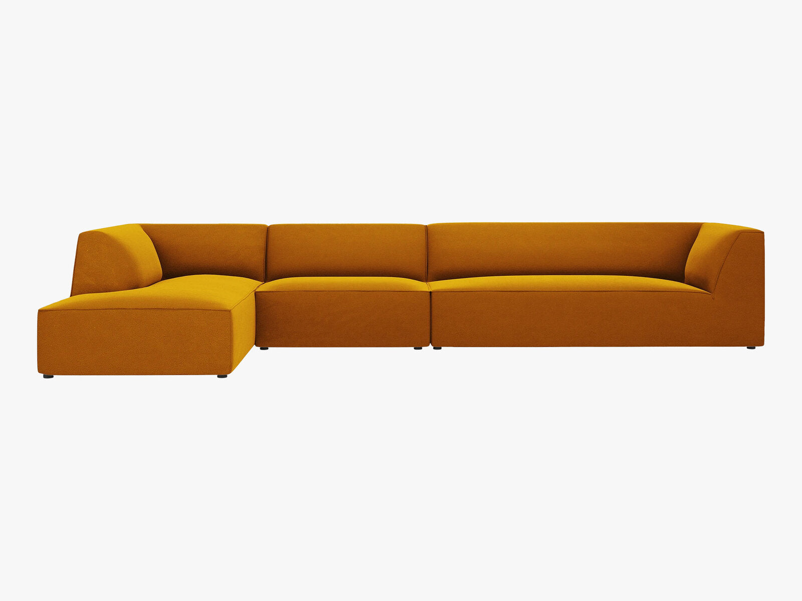 Micadoni Ecksofa Ruby 5-Sitzer Links Samt Salvador Gelb