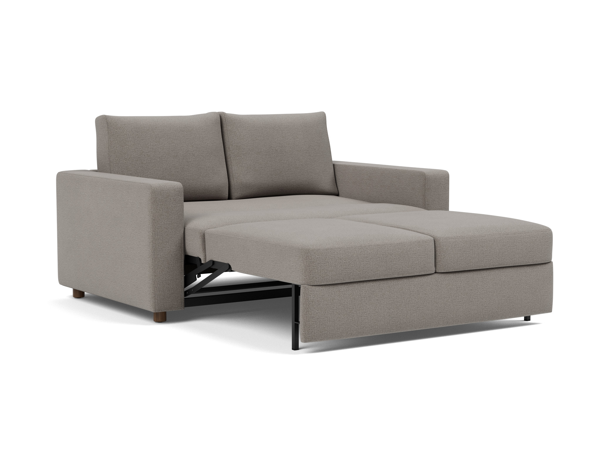 Schlafsofa Neah mit Standard-Armlehnen 140 Flachgewebe Mixed Dance 521-Grey