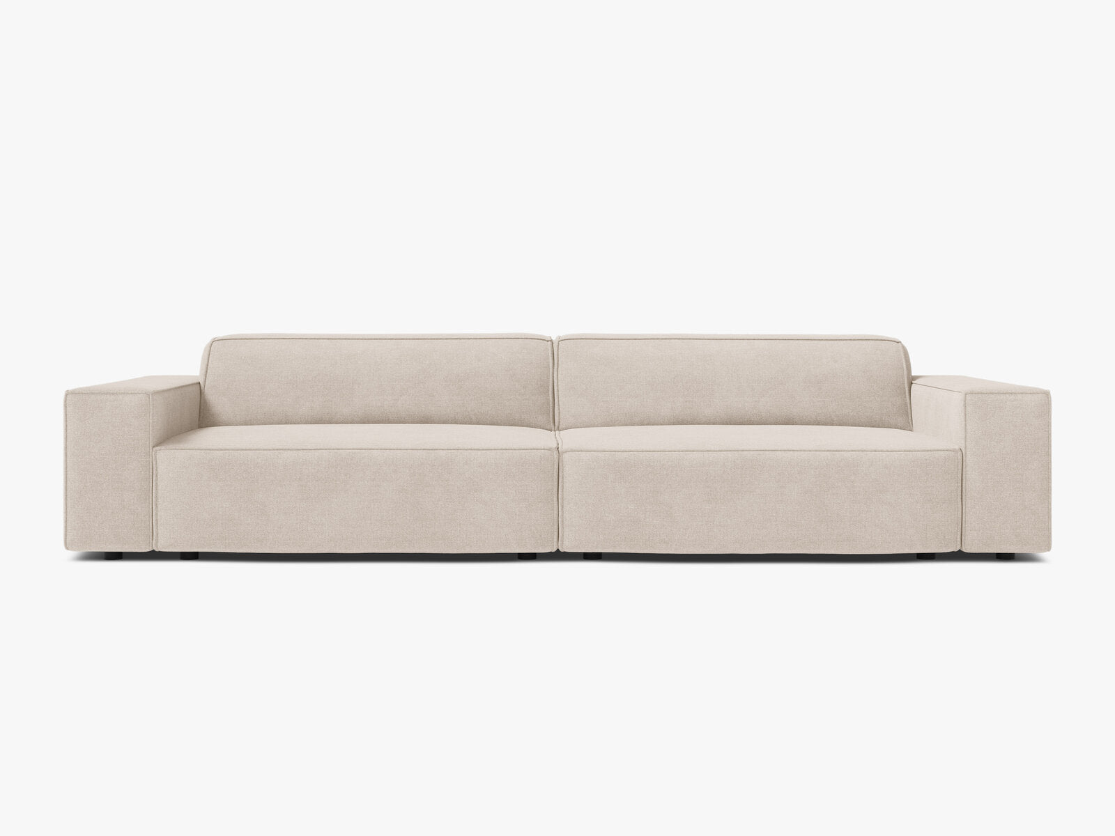 Micadoni Sofa Jodie 4-Sitzer Strukturierter Stoff Liberty Beige