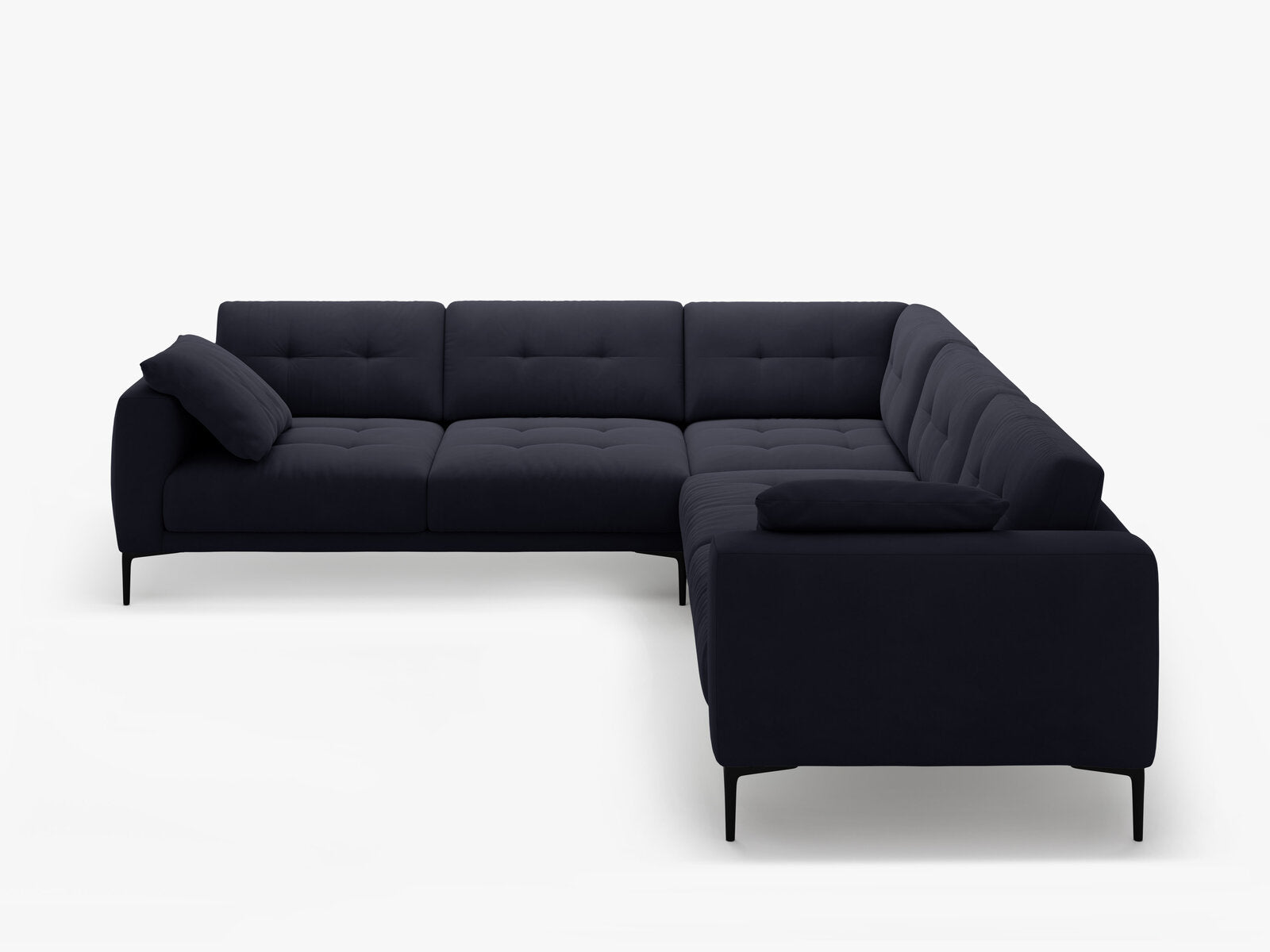 Micadoni Ecksofa Bemy 5-Sitzer Samt Königsblau