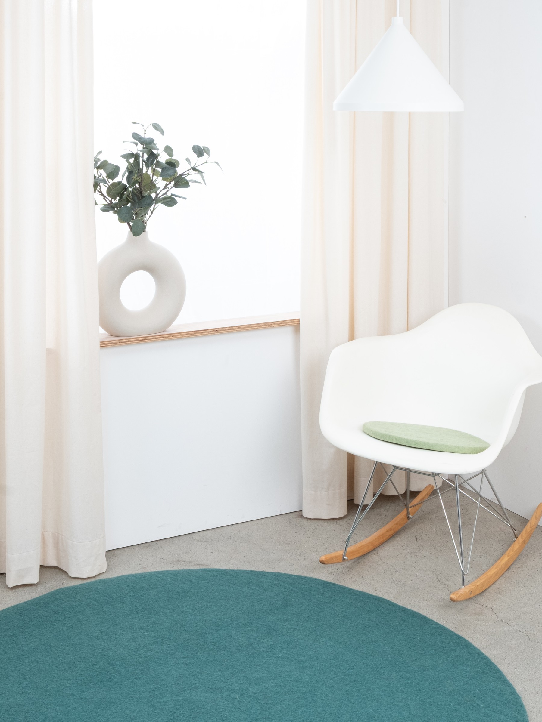 myfelt Lasse Filz-Sitzauflage Hellgrün Ø 36 cm