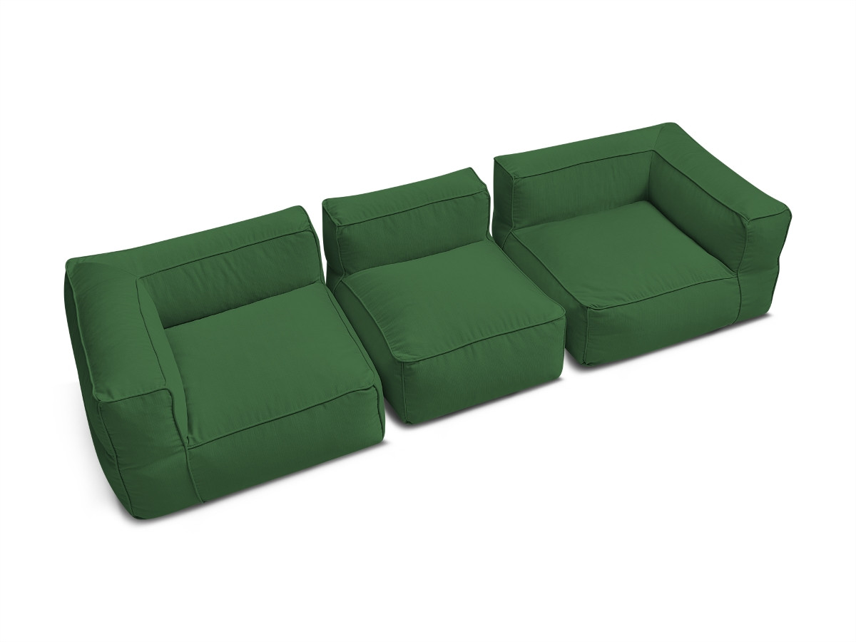 Bobochic Giulia Gartensofa 3-Sitzer Stoff Grün