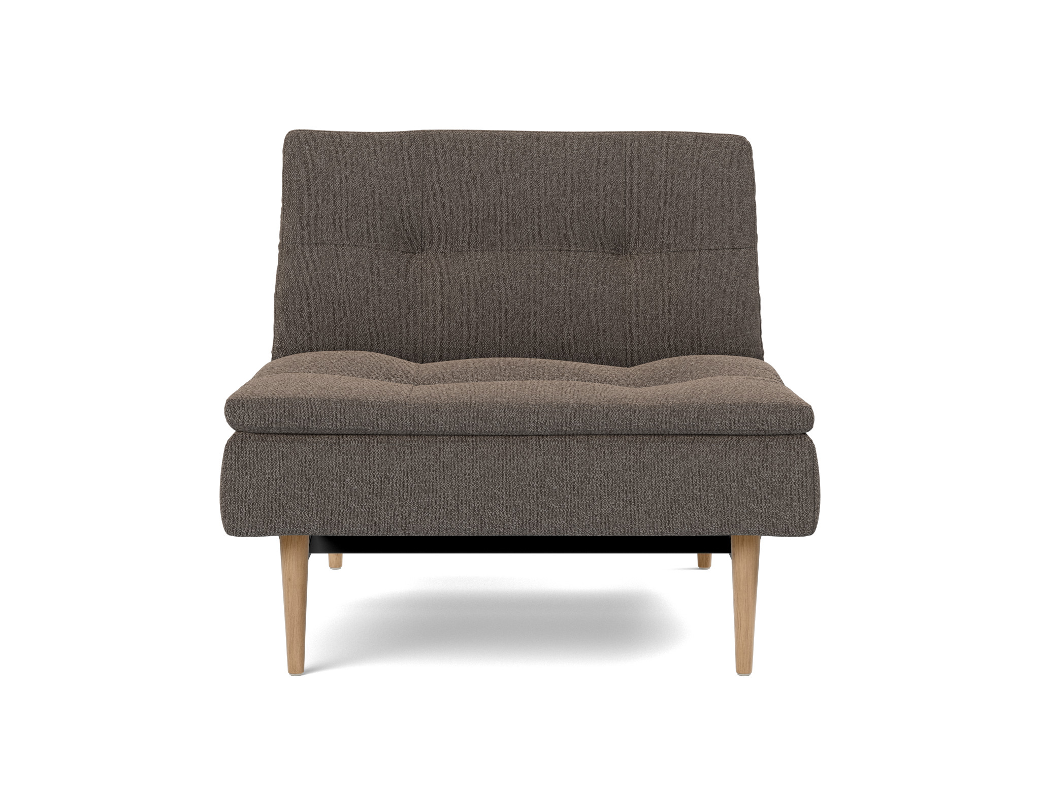 Sessel Dublexo Boucle Skandi 530-Taupe Beine Styletto Eiche hell
