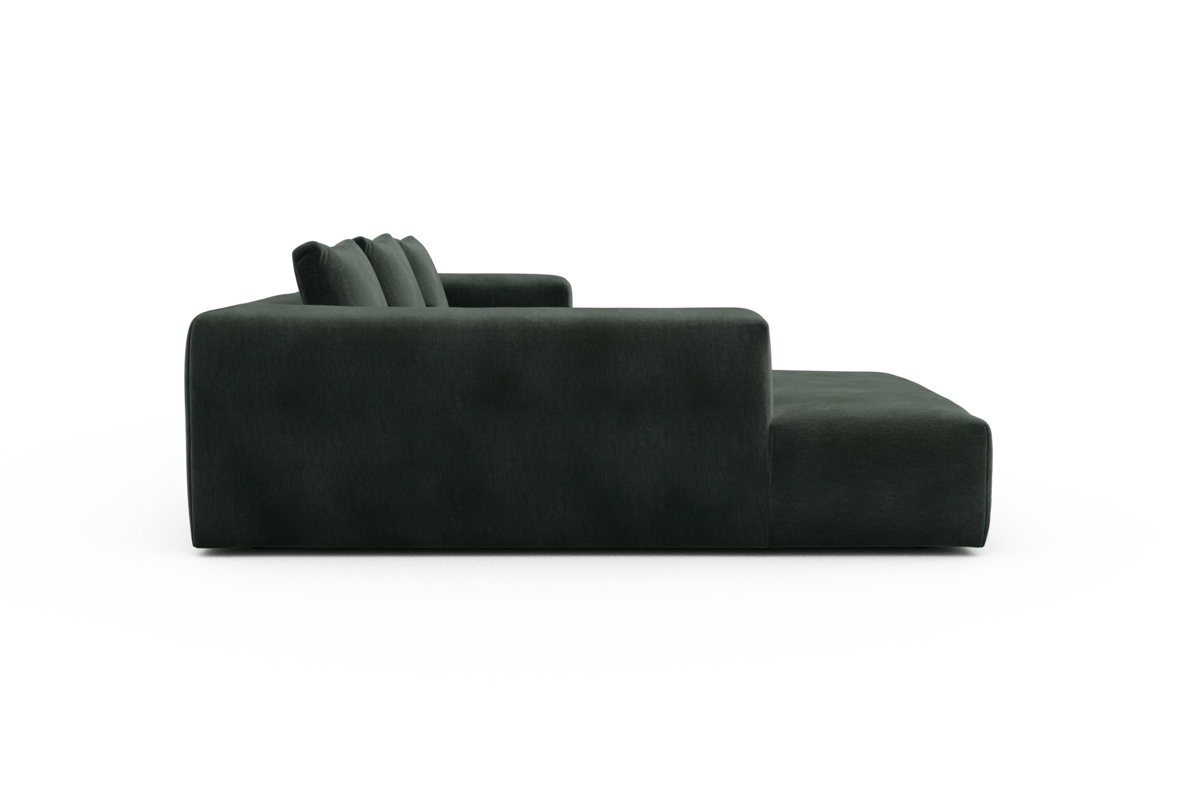 Ecksofa Fred Relax-Ecke links mit 2,5-Sitzer Smooth-Laurel-Green