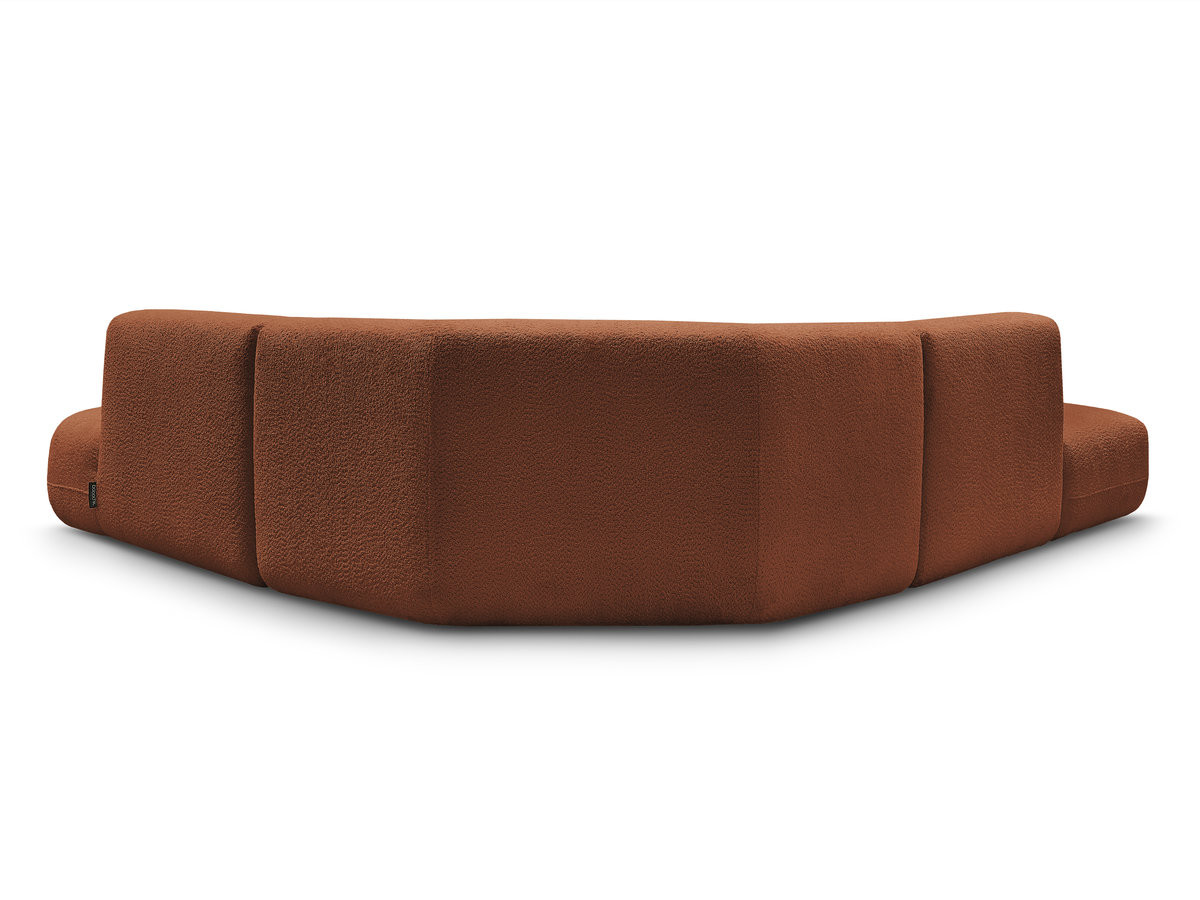 Bobochic Anda Ecksofa 279 × 264 cm Chenille Orange Ecke rechts