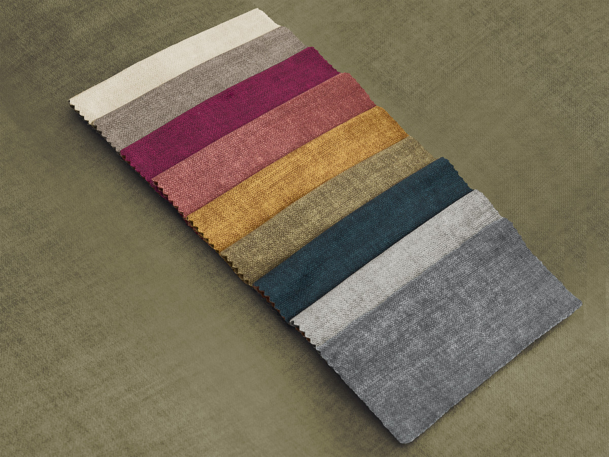 Bobochic Jana Wohnlandschaft mit kleinem Pouf Samt Grün