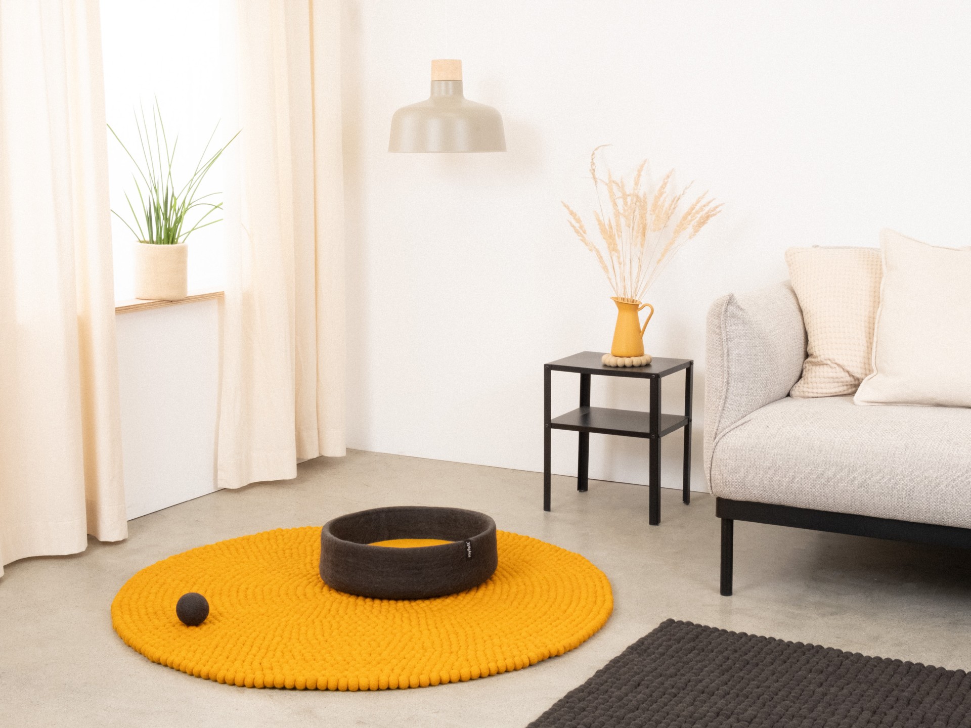 myfelt Kuno Hundekorb - Inlay Rotorange
