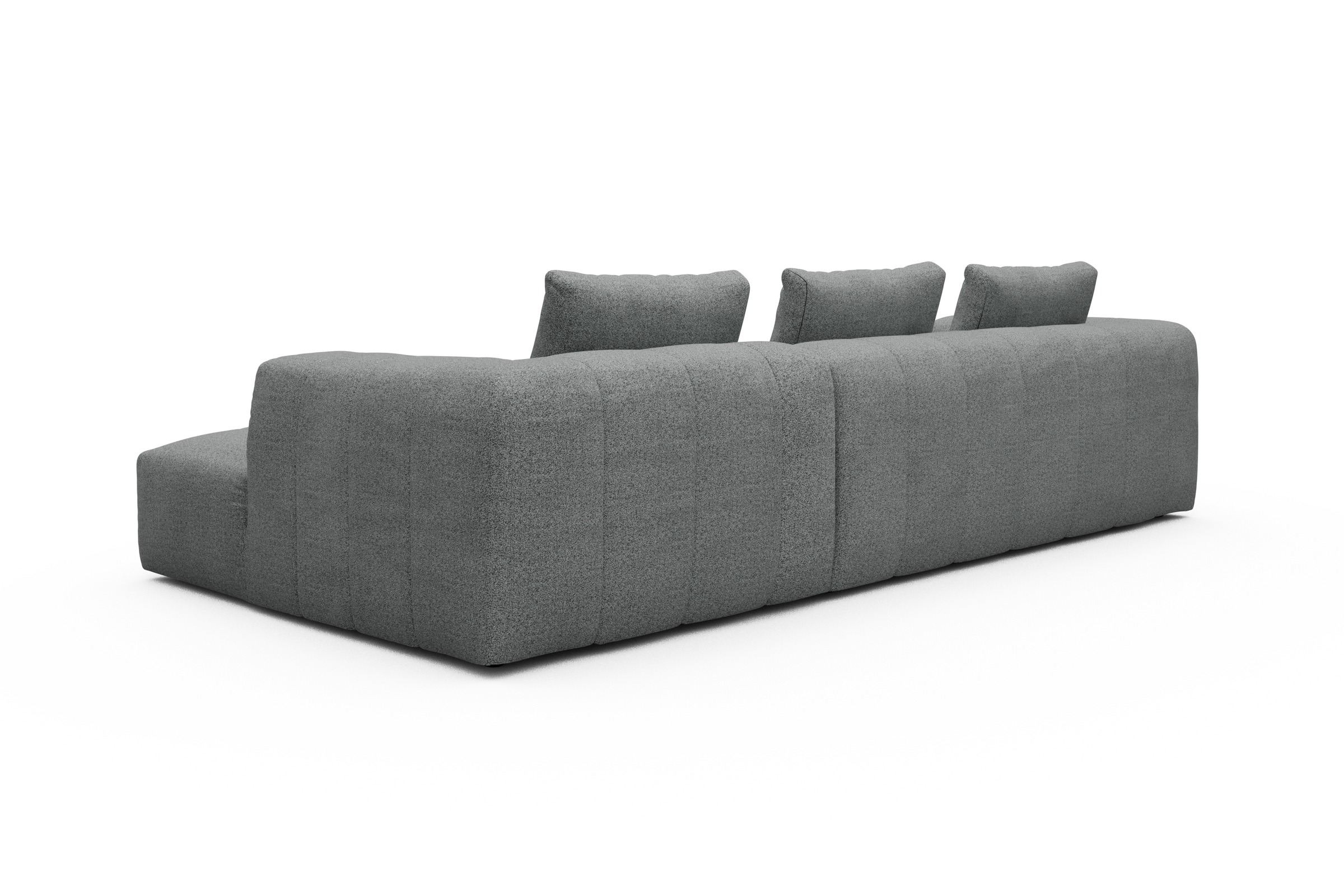 Ecksofa Hugo 2,5-Sitzer Armlehne links mit Chaiselongue Aivi-Gravet-Grey