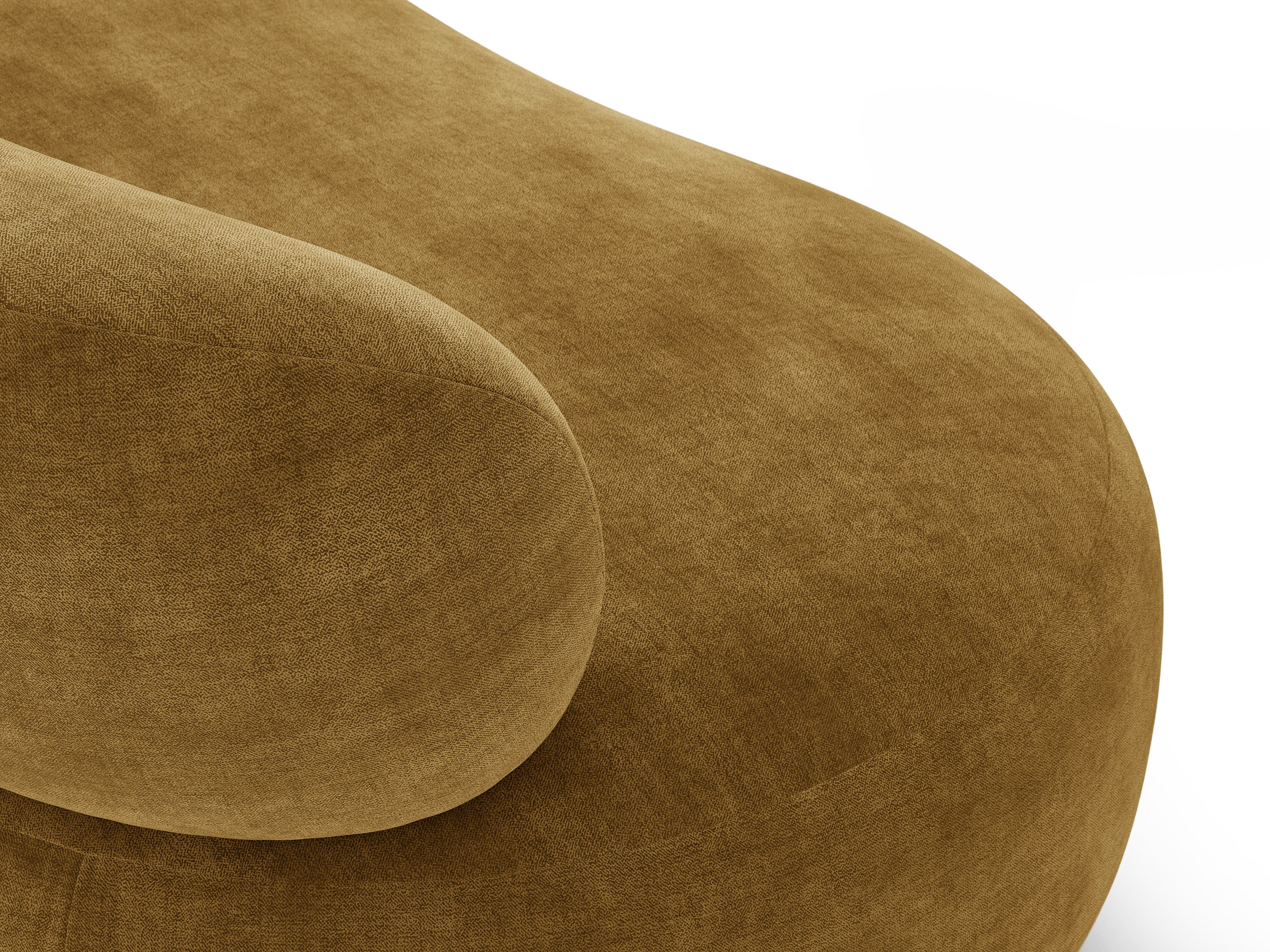 Micadoni Aura Sofa 3-Sitzer Chenille Golden Senf