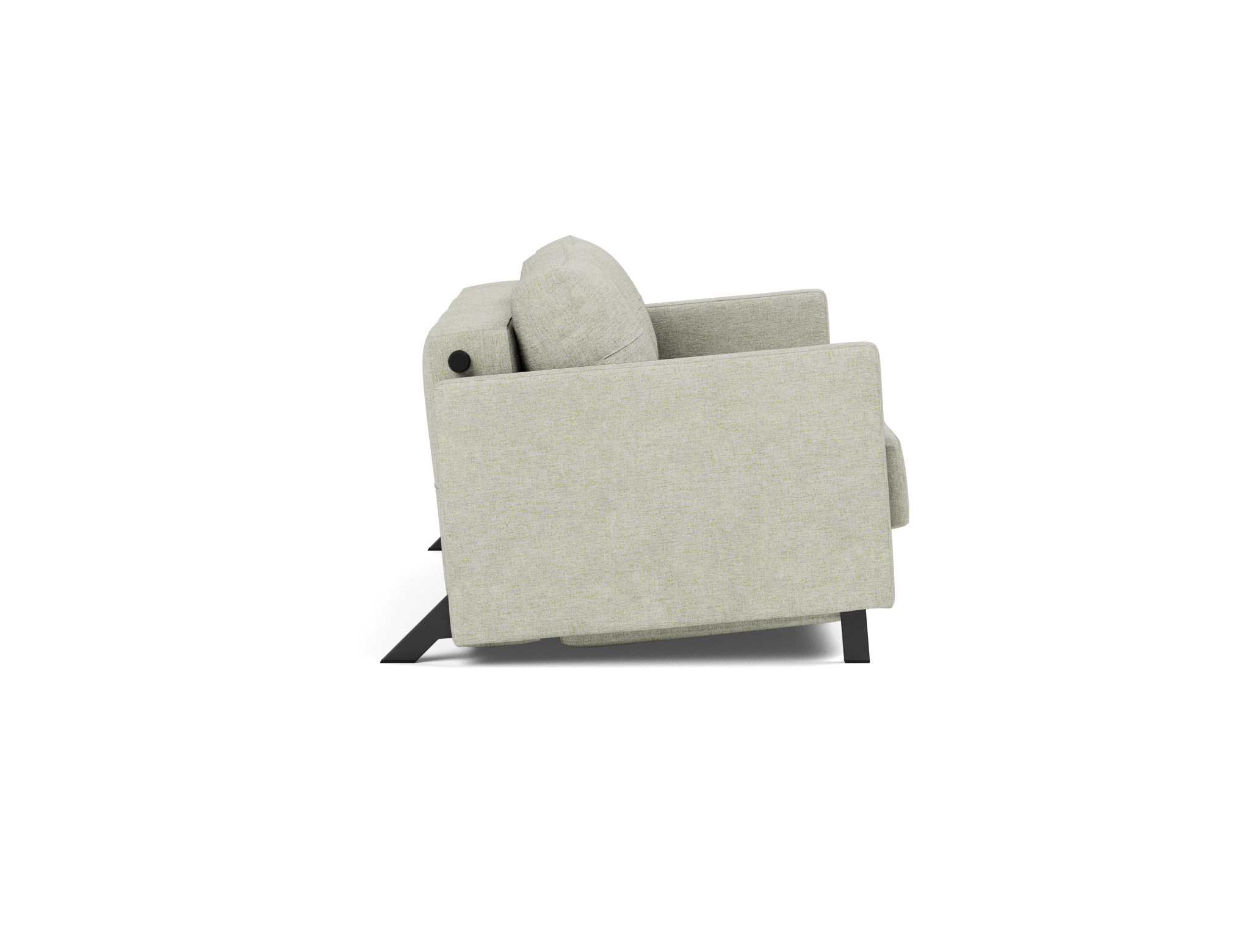 Schlafsofa Cubed mit Armlehnen 140 Flachgewebe Avella 280-Sand