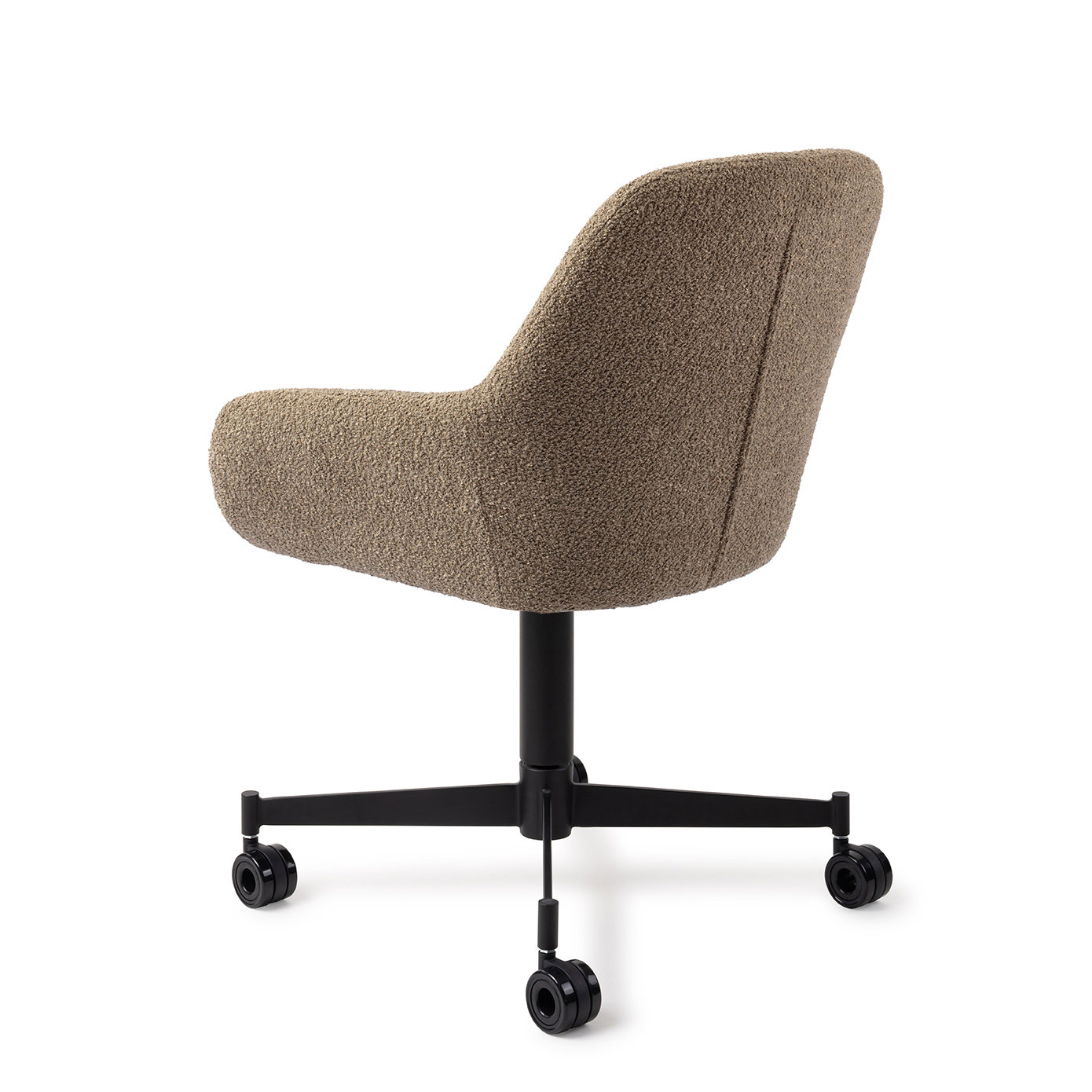 Jesper Home Esszimmerstuhl Kushi Moss Meadow Caster Schwarz
