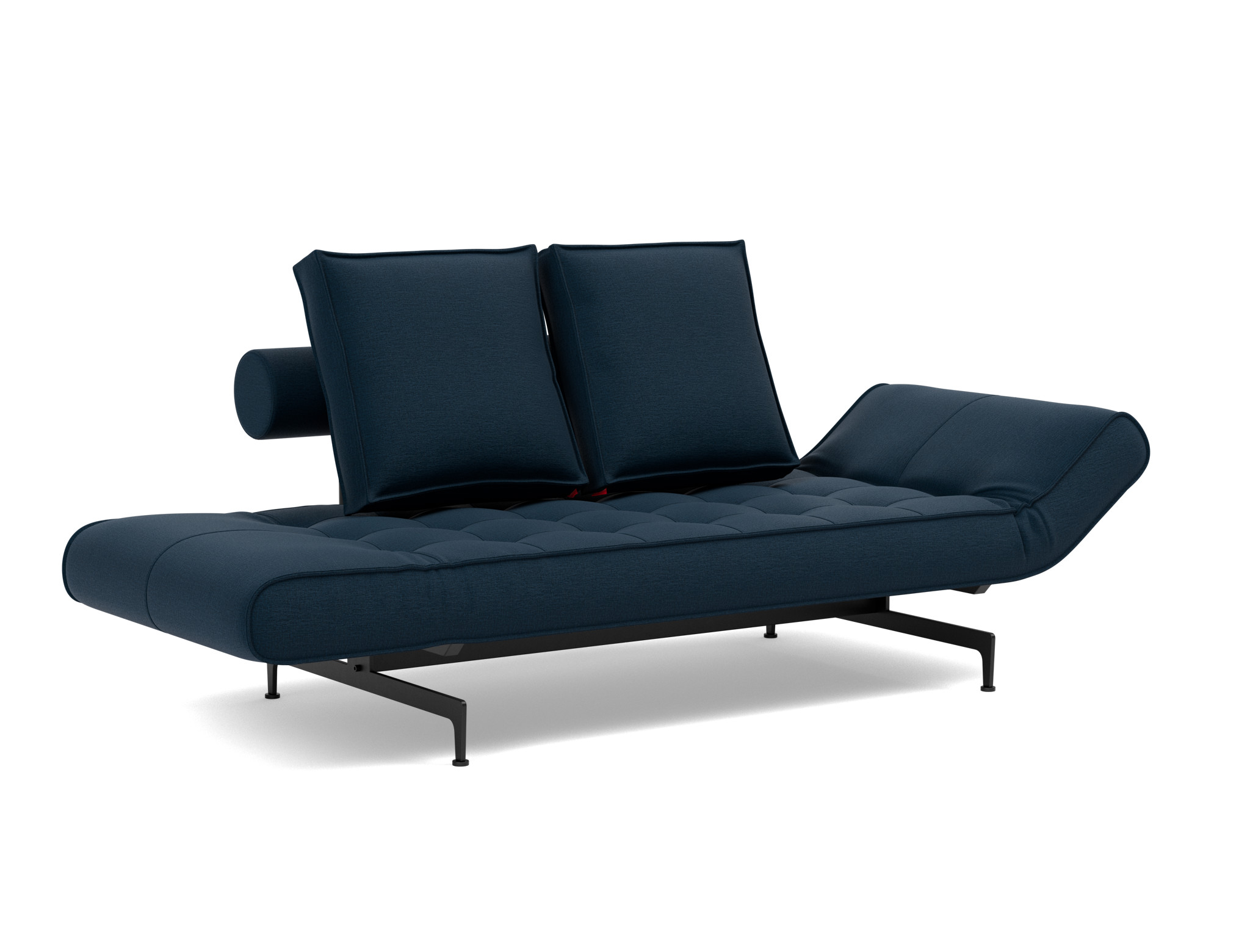 Tagesbett Ghia Flachgewebe Mixed Dance 528-Blue Beine Laser schwarz