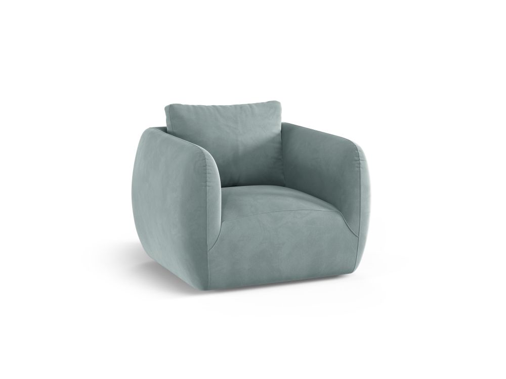 Cosmopolitan Design Sessel Nimes Samt Casino Hellblau
