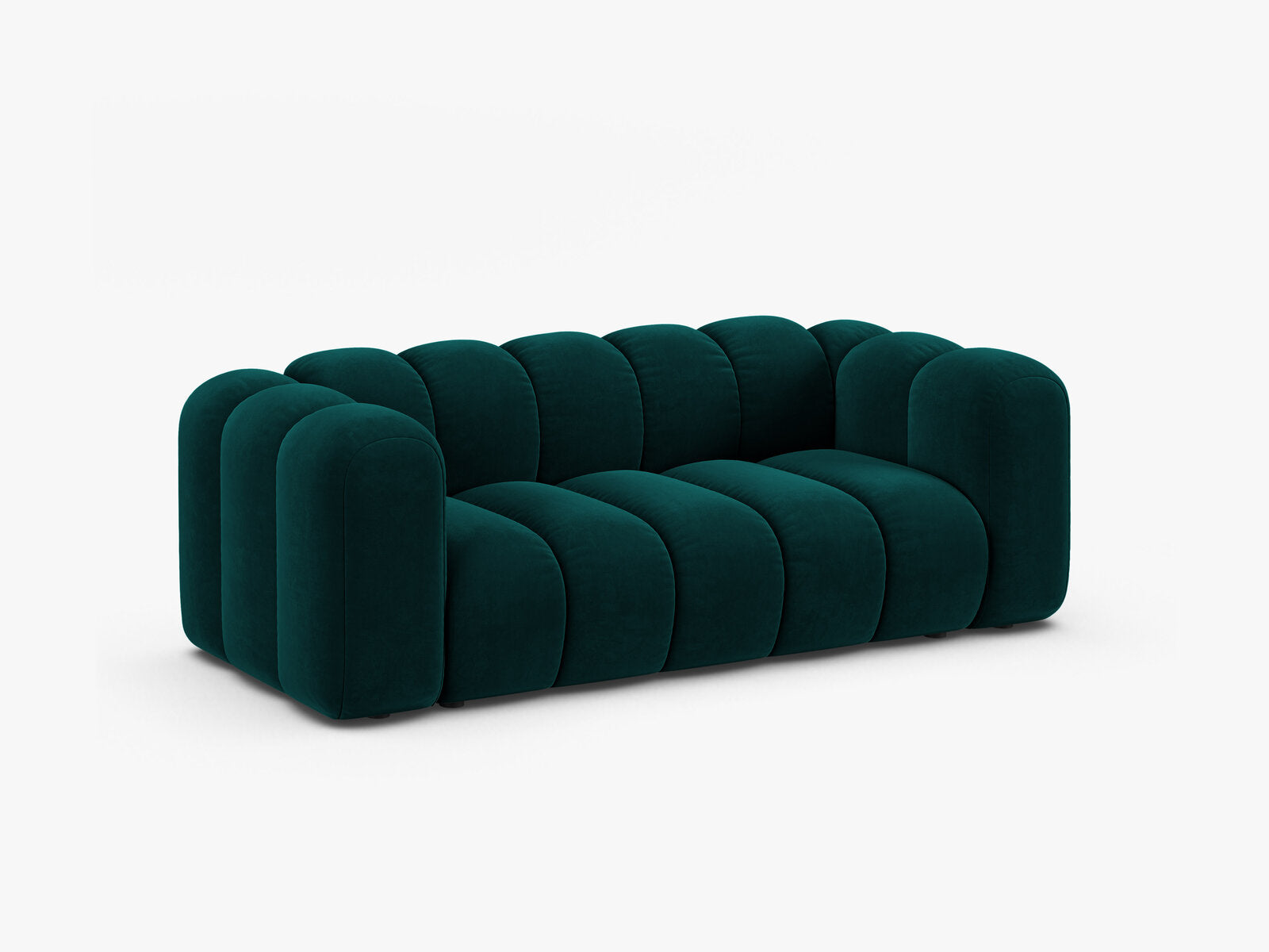 Micadoni Sofa Lupine 2-Sitzer Samt Venus Dunkel Petrol