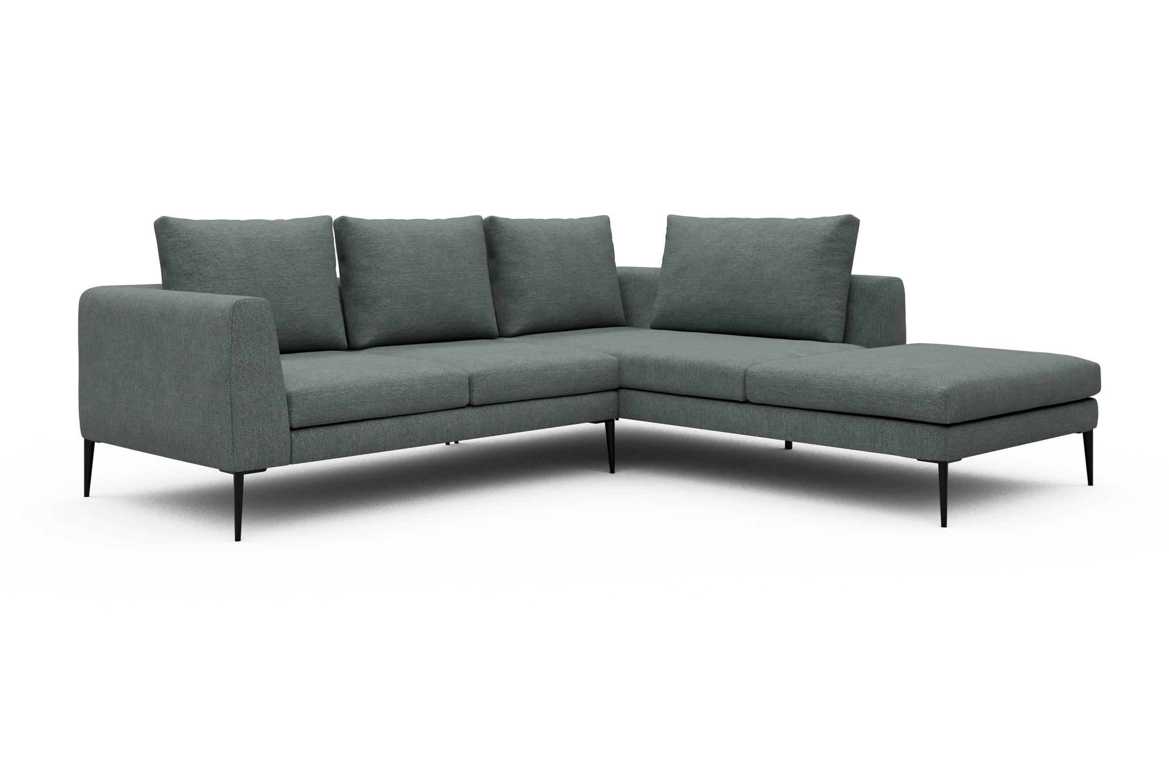 Ecksofa Paul Relax-Ecke rechts mit 2-Sitzer Carreno-Ice-Blue