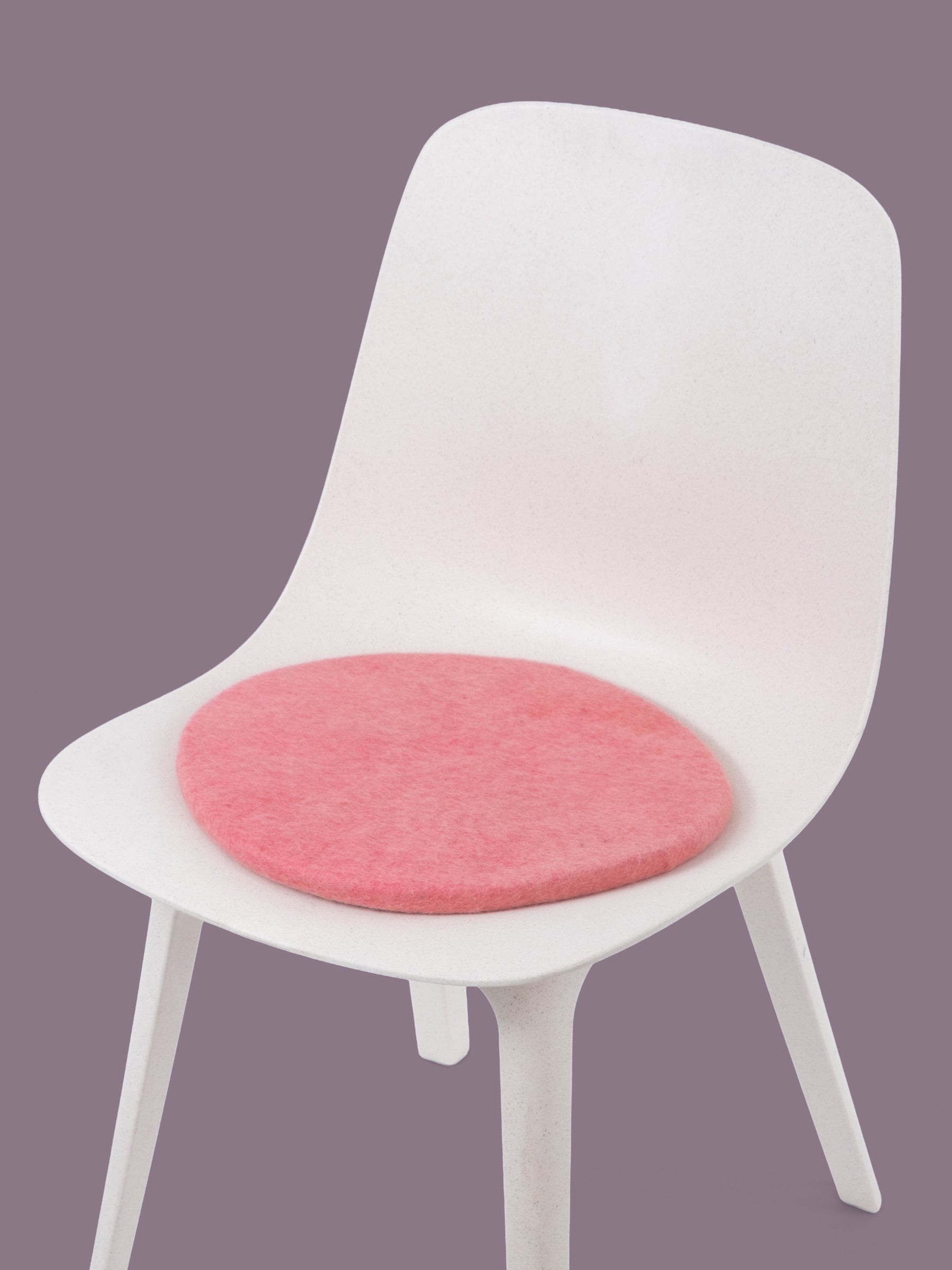 myfelt Vera Filz-Sitzauflage Korallenrosa Ø 36 cm