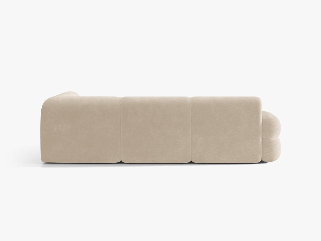 Micadoni Neo Ecksofa 295 cm Links Chenille Golden Helles Beige