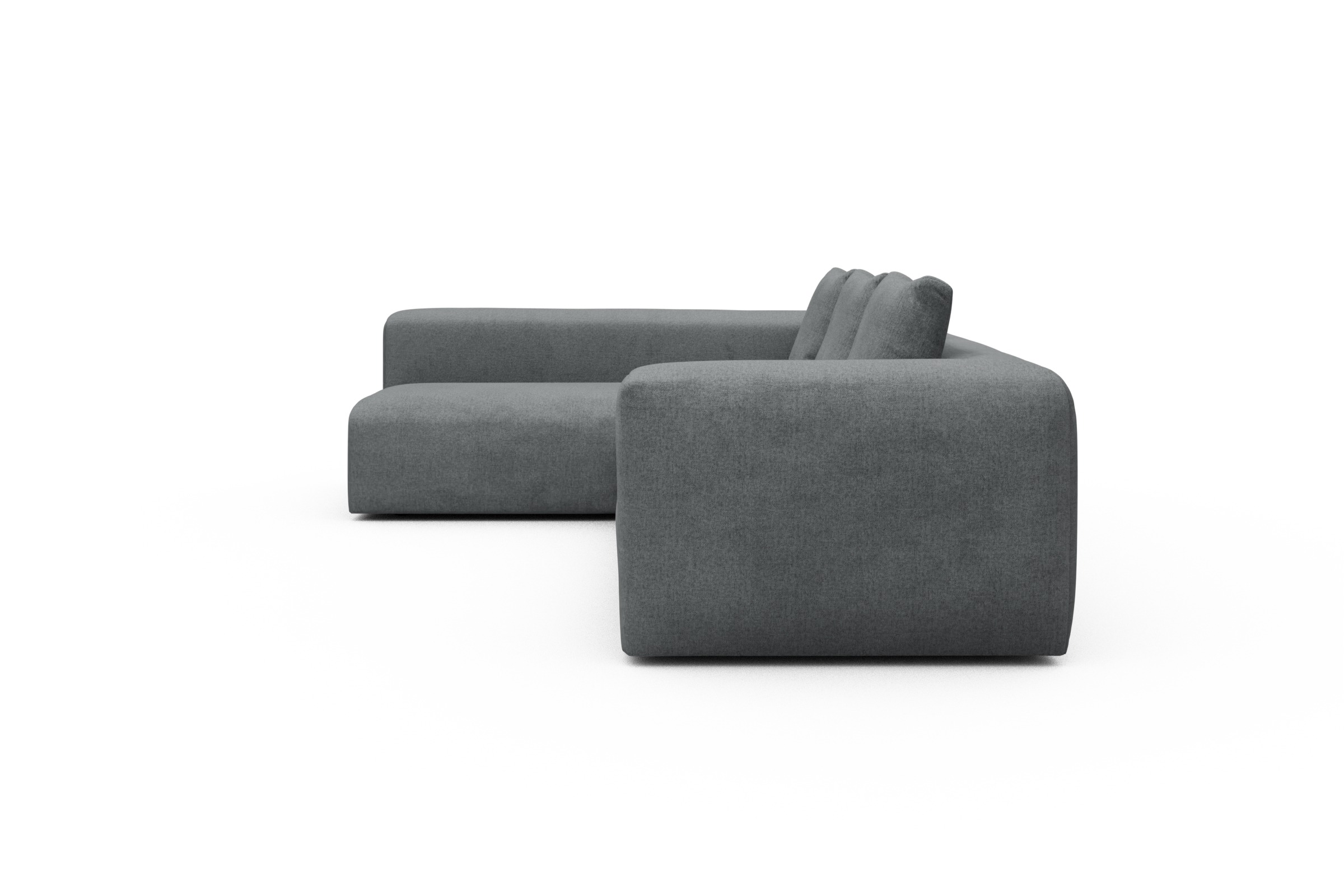 Ecksofa Fred 2x 2,5-Sitzer links offen Casone-Gravel-Grey