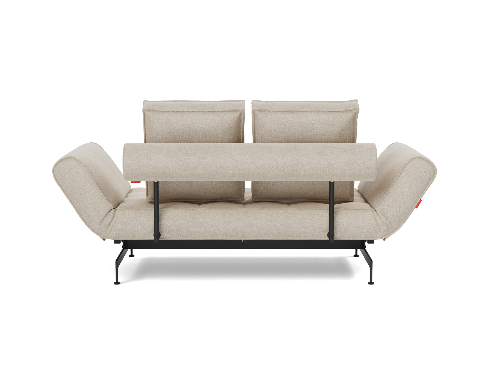 Tagesbett Ghia Flachgewebe Phobos 586-Latte Beine Laser schwarz