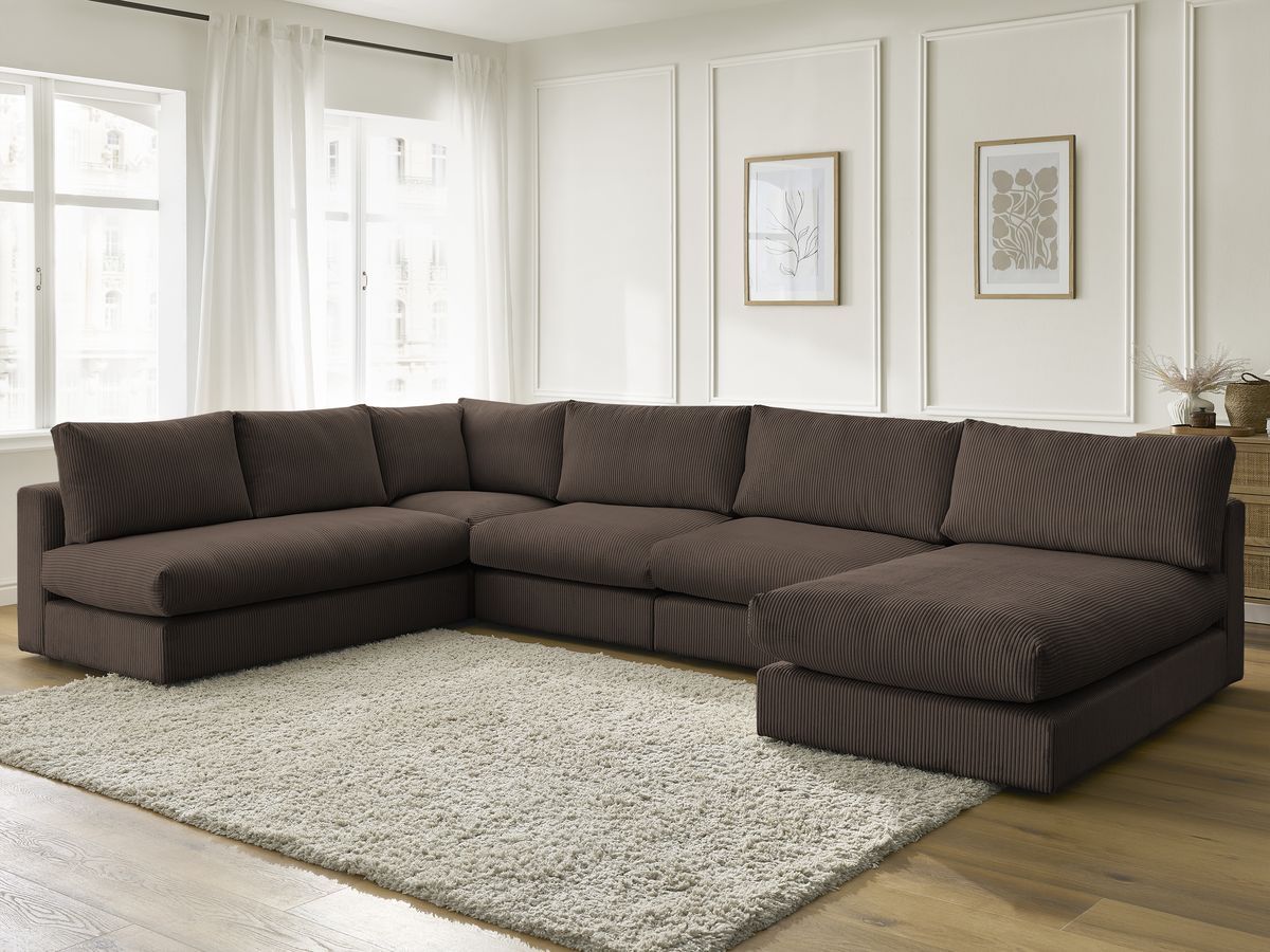 Bobochic Paris Ecksofa Cordsamt Braun