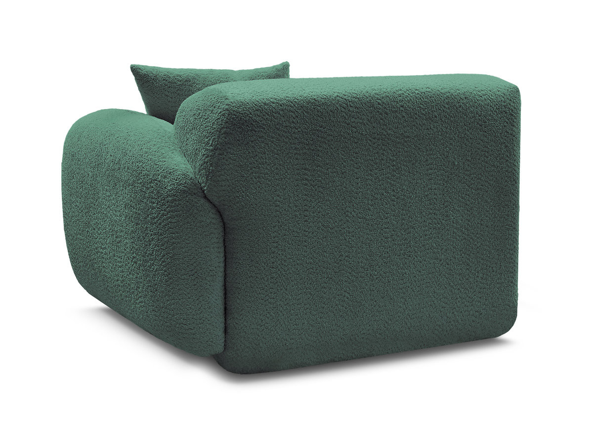Bobochic Anda Sofamodul 1-Sitzer 104 × 103 cm Chenille Dunkelgrün Ecke rechts