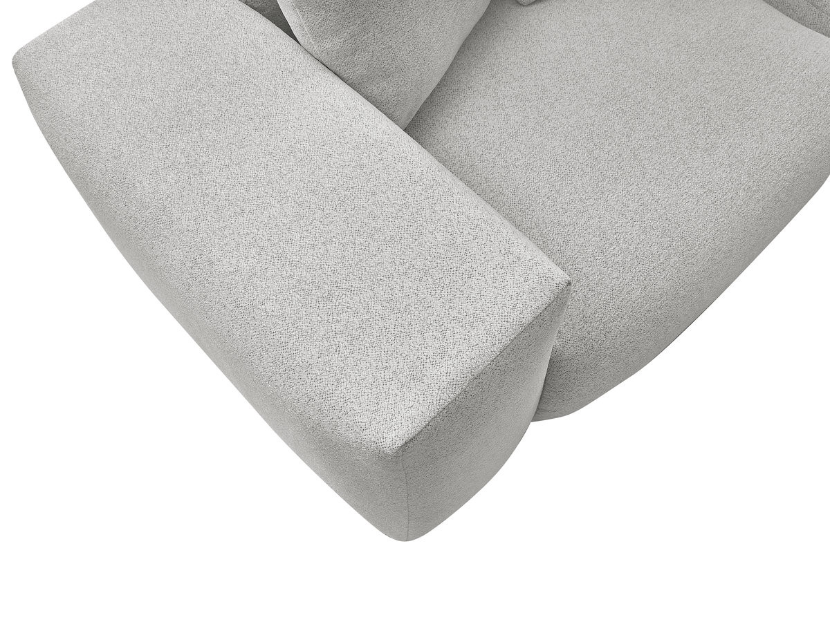 Bobochic Voltaire Eckmodul Melange-Stoff Hellgrau Ecke links