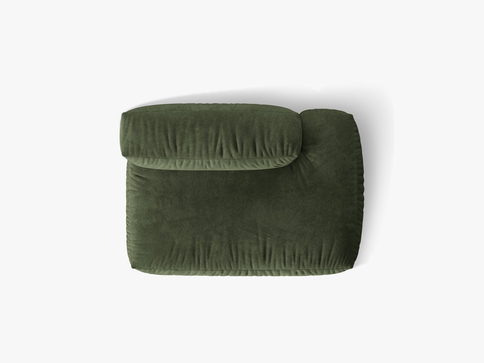 Micadoni Ecksofa-Modul Martina 1-Sitzer Samt Vogue Grün Rechts