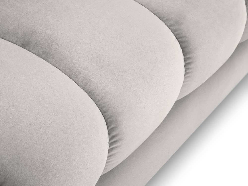 Cosmopolitan Design Chaiselongue Bali Samt Bluvel Silber Rechts Beine Gold