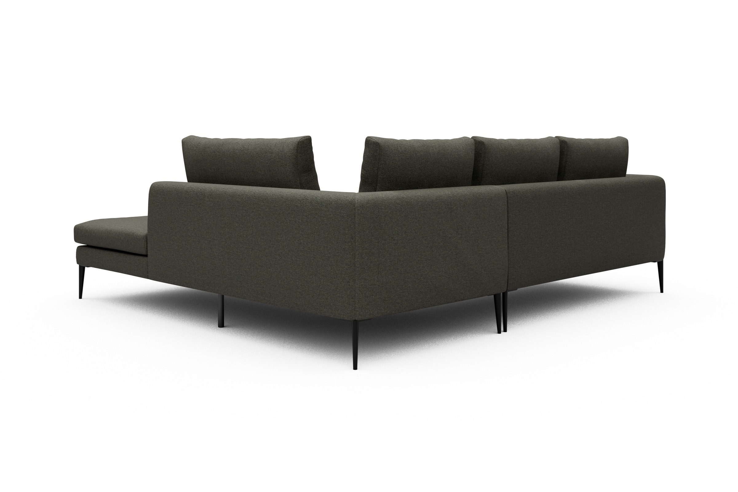 Ecksofa Paul Relax-Ecke rechts mit 2-Sitzer Sama-Winter-Moss