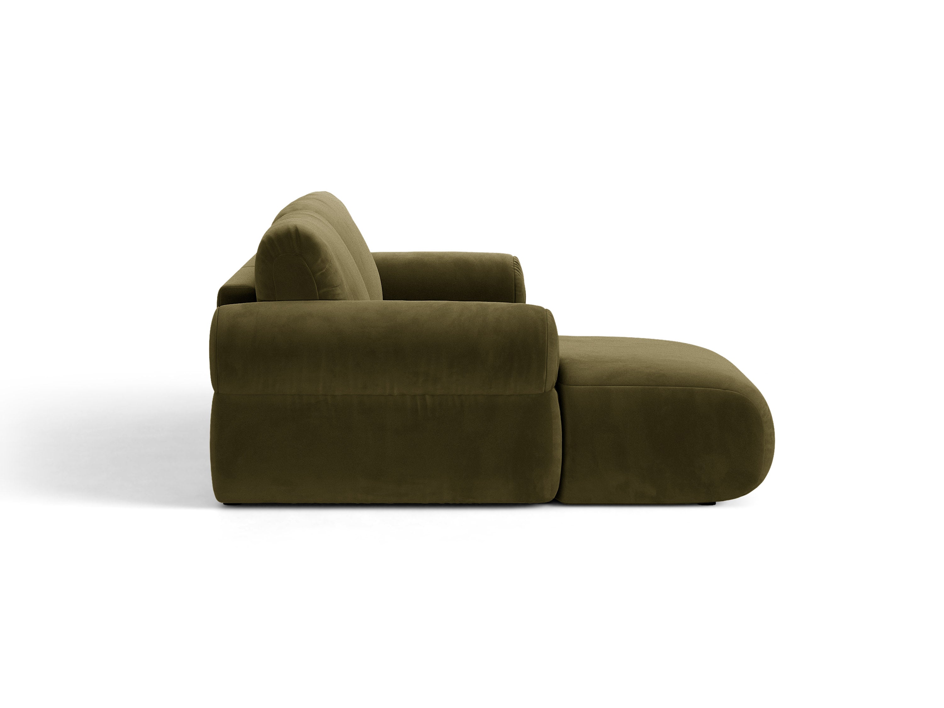 Micadoni Ophelia Ecksofa Rechts Samt Salvador Grün