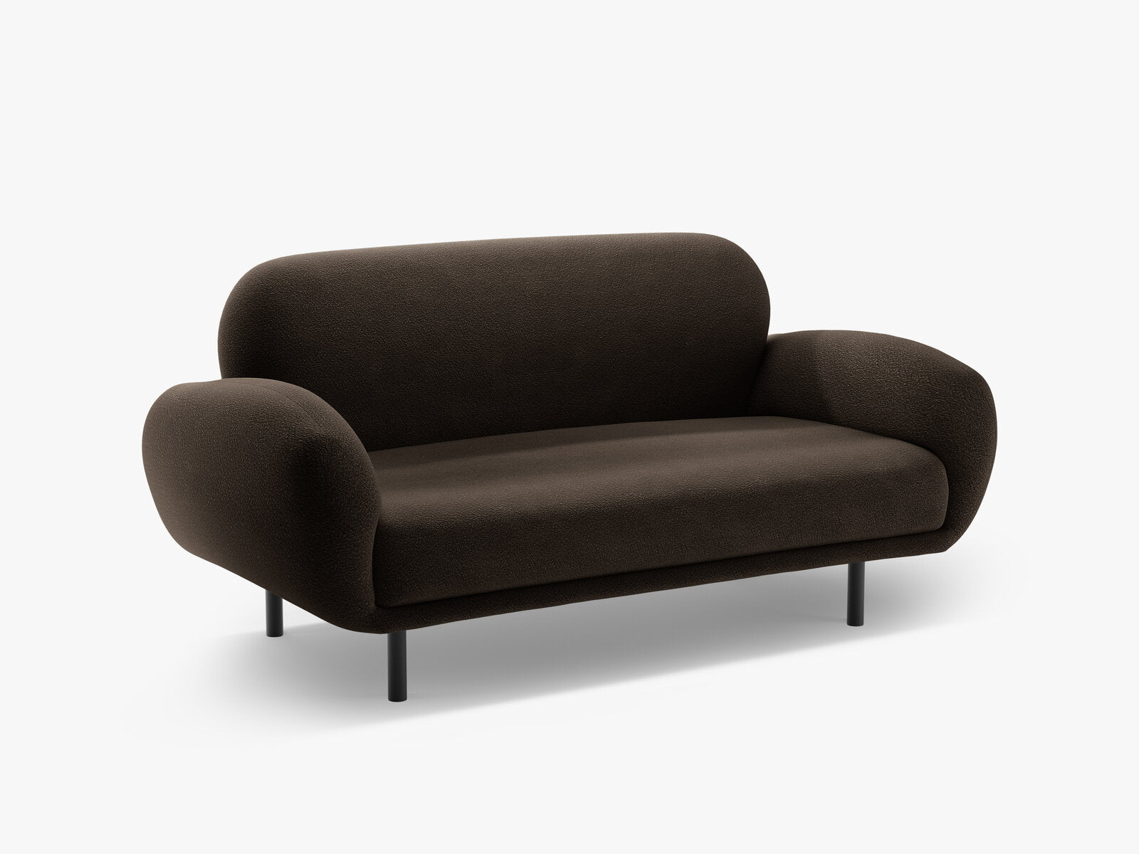 Micadoni Sofa Poppy 2-Sitzer Boucle Baloo Braun