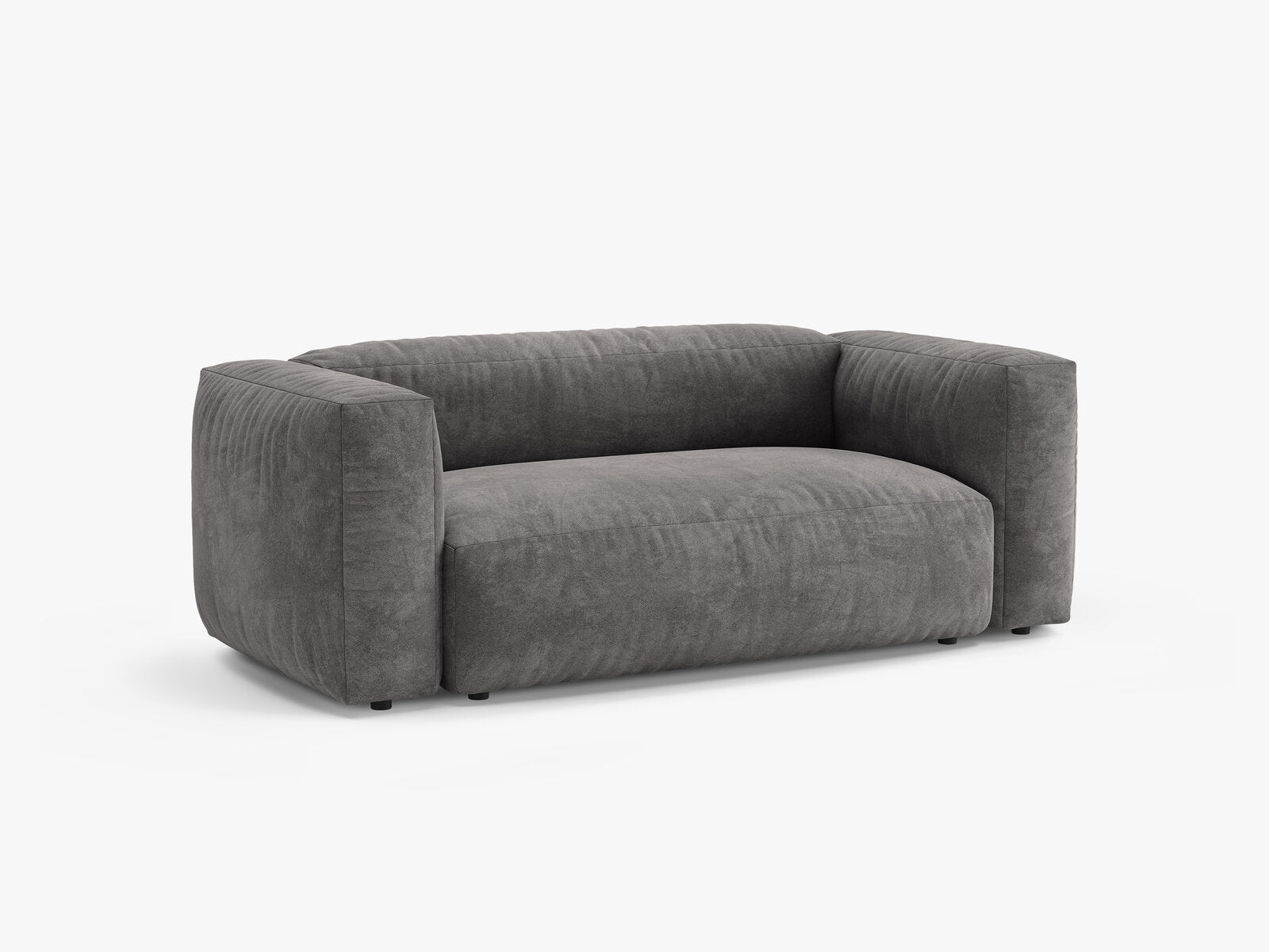 Micadoni Martina Sofa 2-Sitzer Samt Vogue Grau
