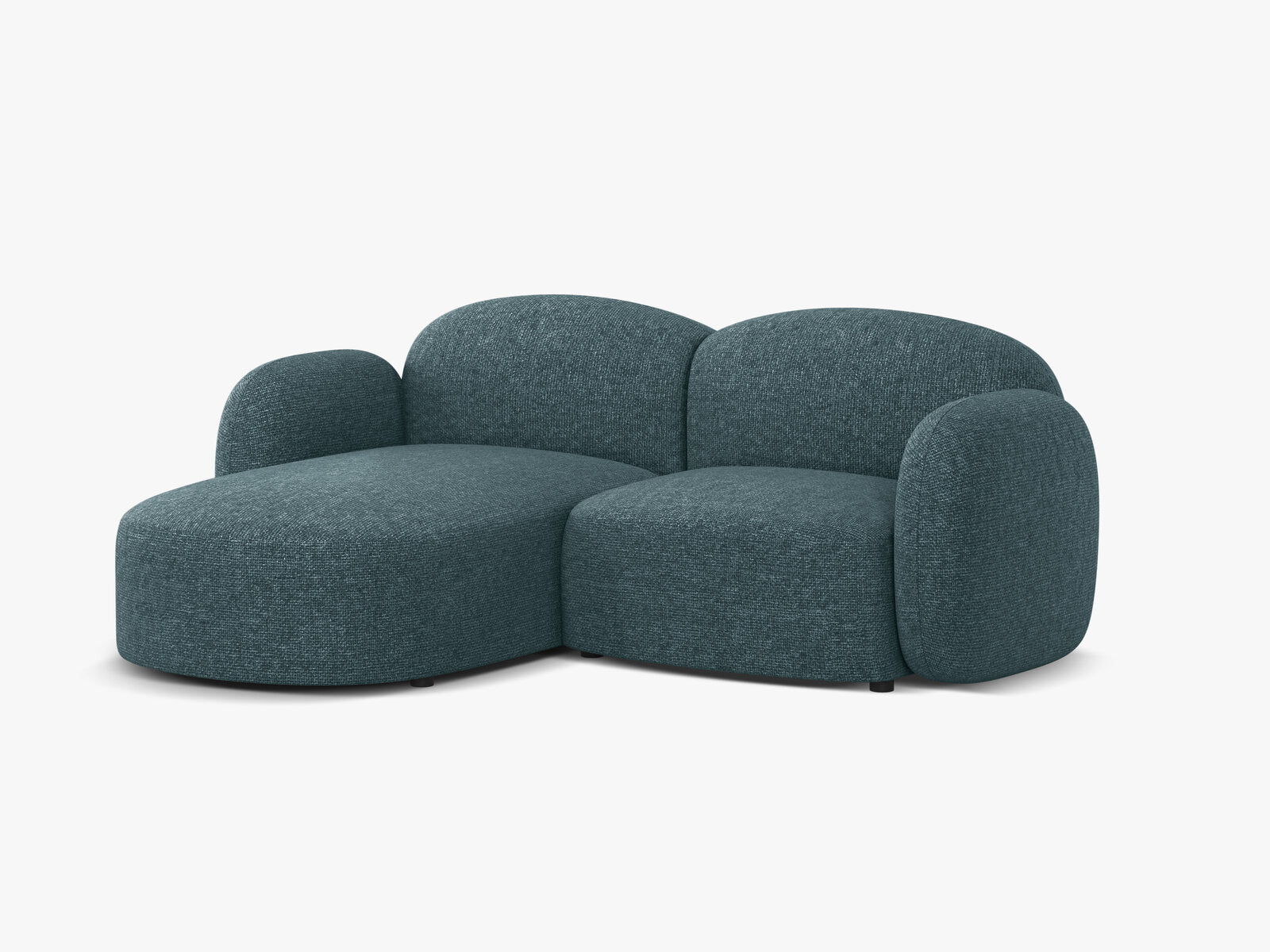 Micadoni Ecksofa Blair 3-Sitzer Links Chenille Eden Hellblau