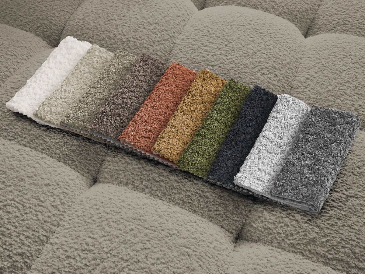 Bobochic Anis Ecksofa Bouclé-Stoff Taupe Ecke links